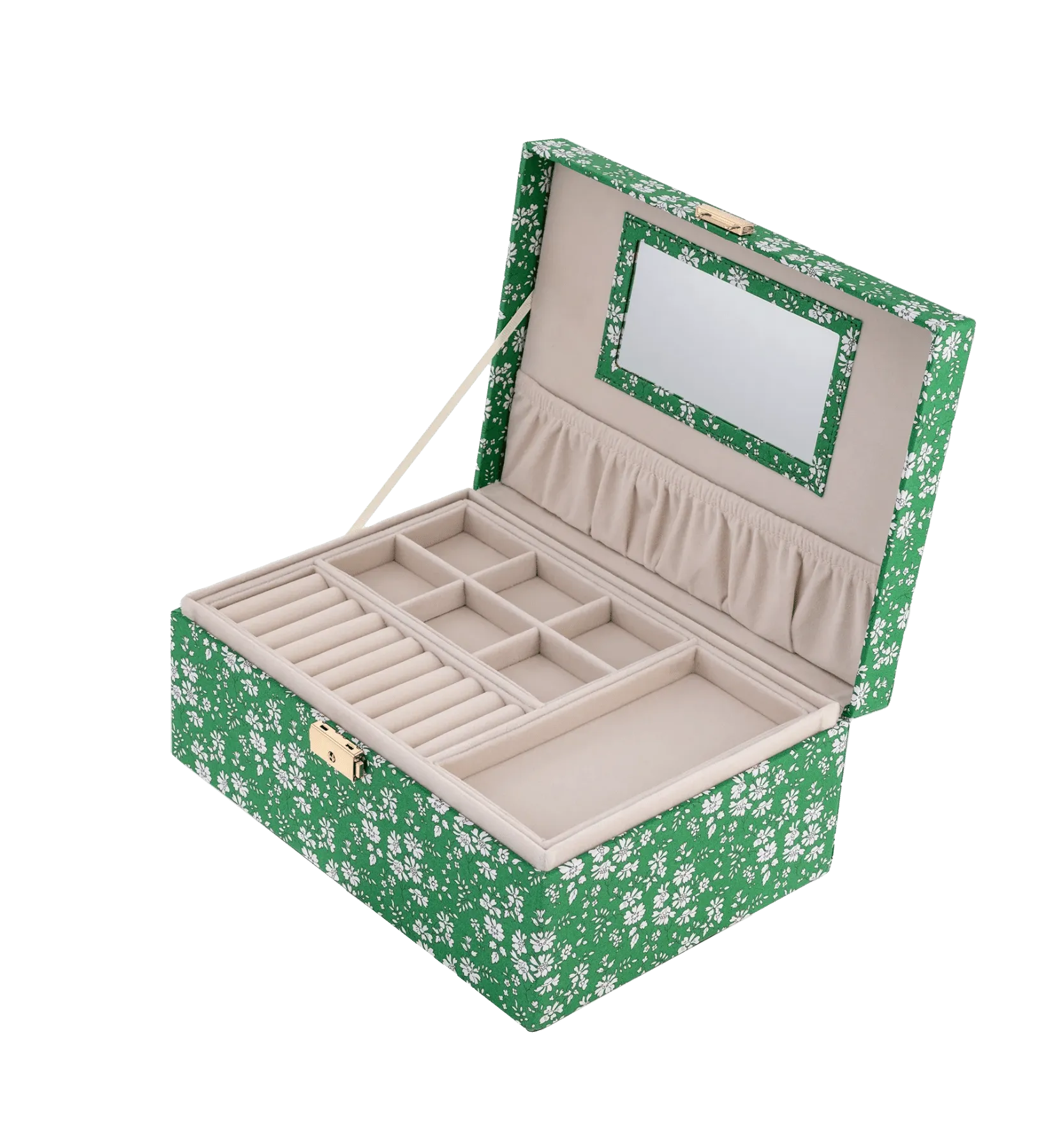 Bon Dep Liberty Capel Green Flower Jewellery Box