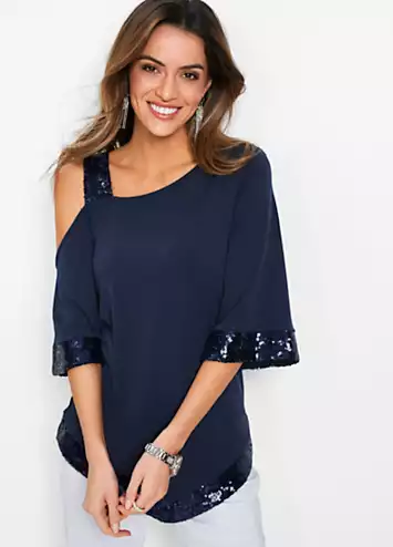 bonprix Sequin Trim Tunic | Grattan