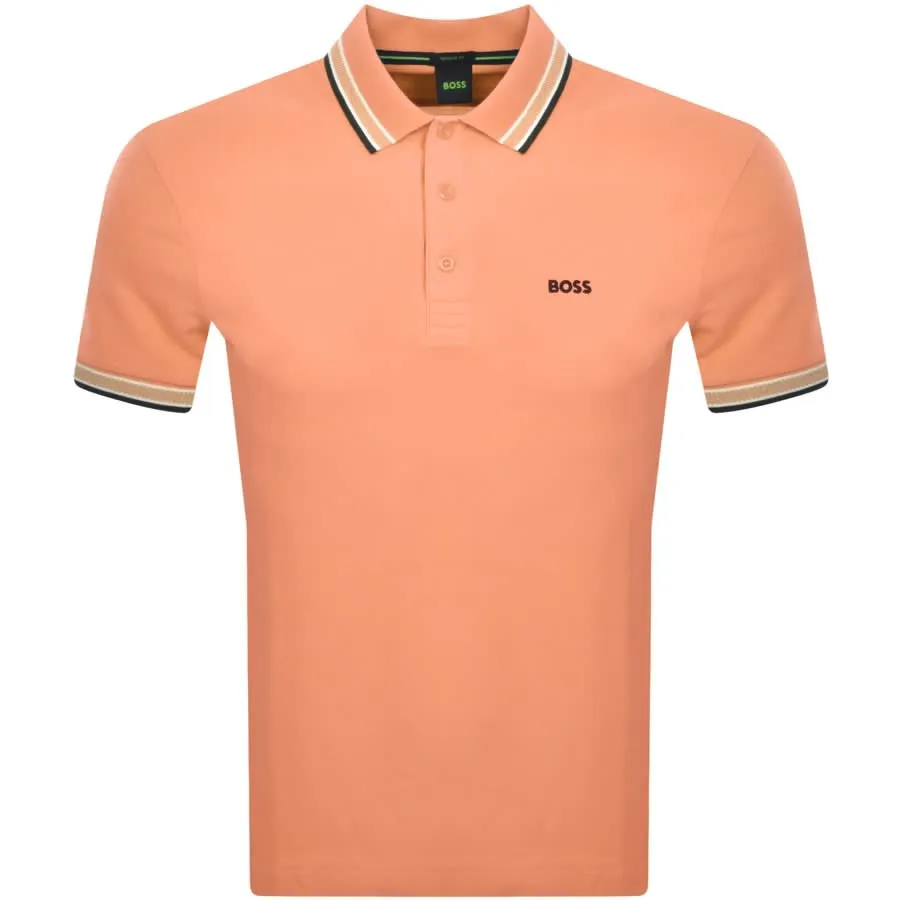 BOSS Paddy Polo T Shirt Orange