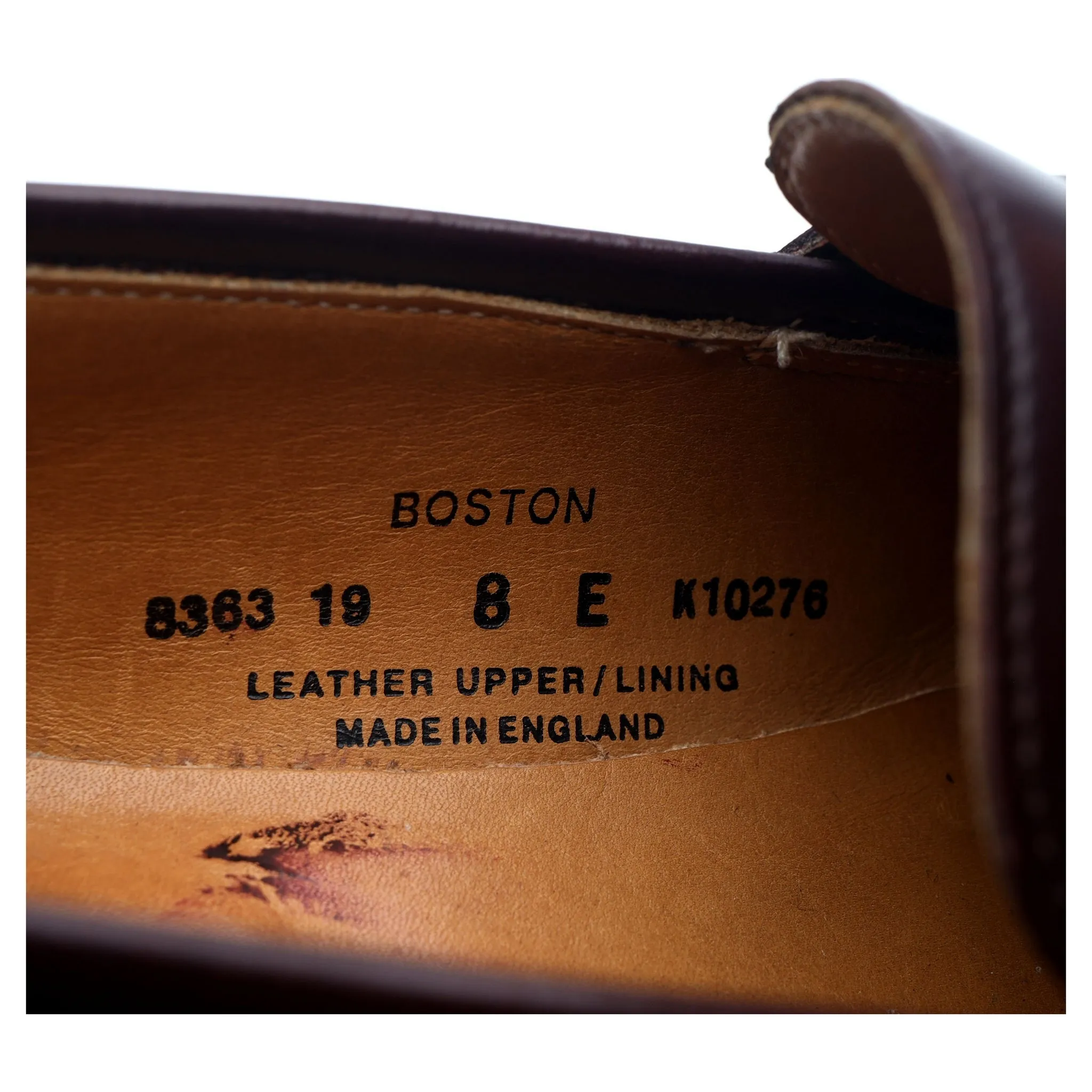 'Boston' Burgundy Leather Loafers UK 8 E