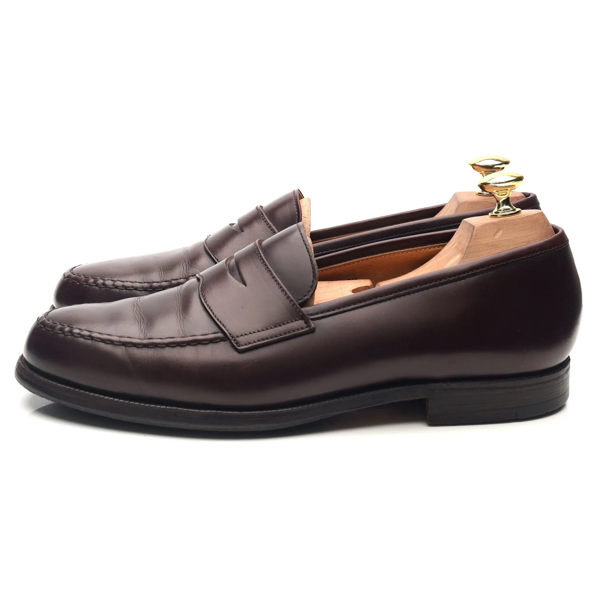 'Boston' Burgundy Leather Loafers UK 8 E