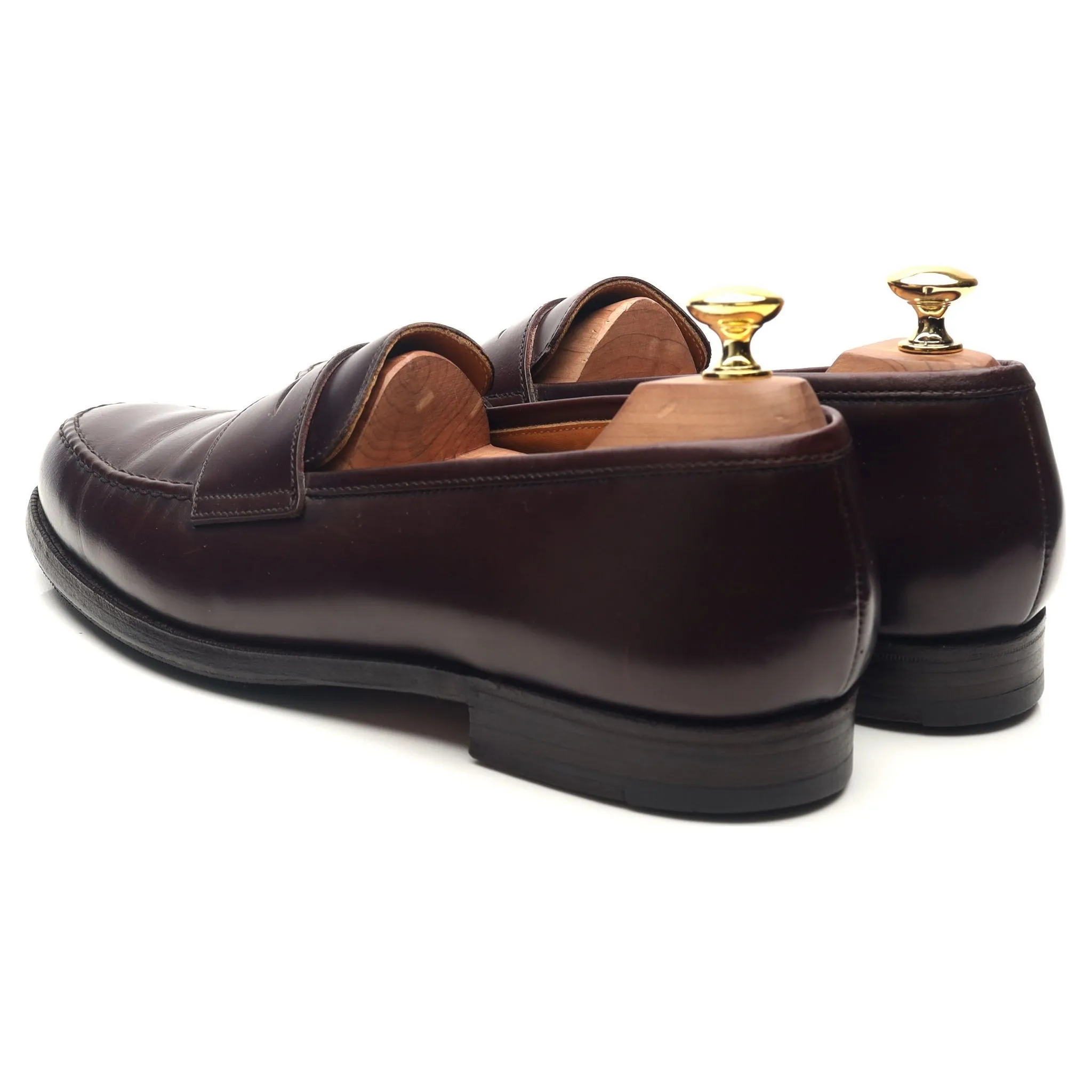 'Boston' Burgundy Leather Loafers UK 8 E