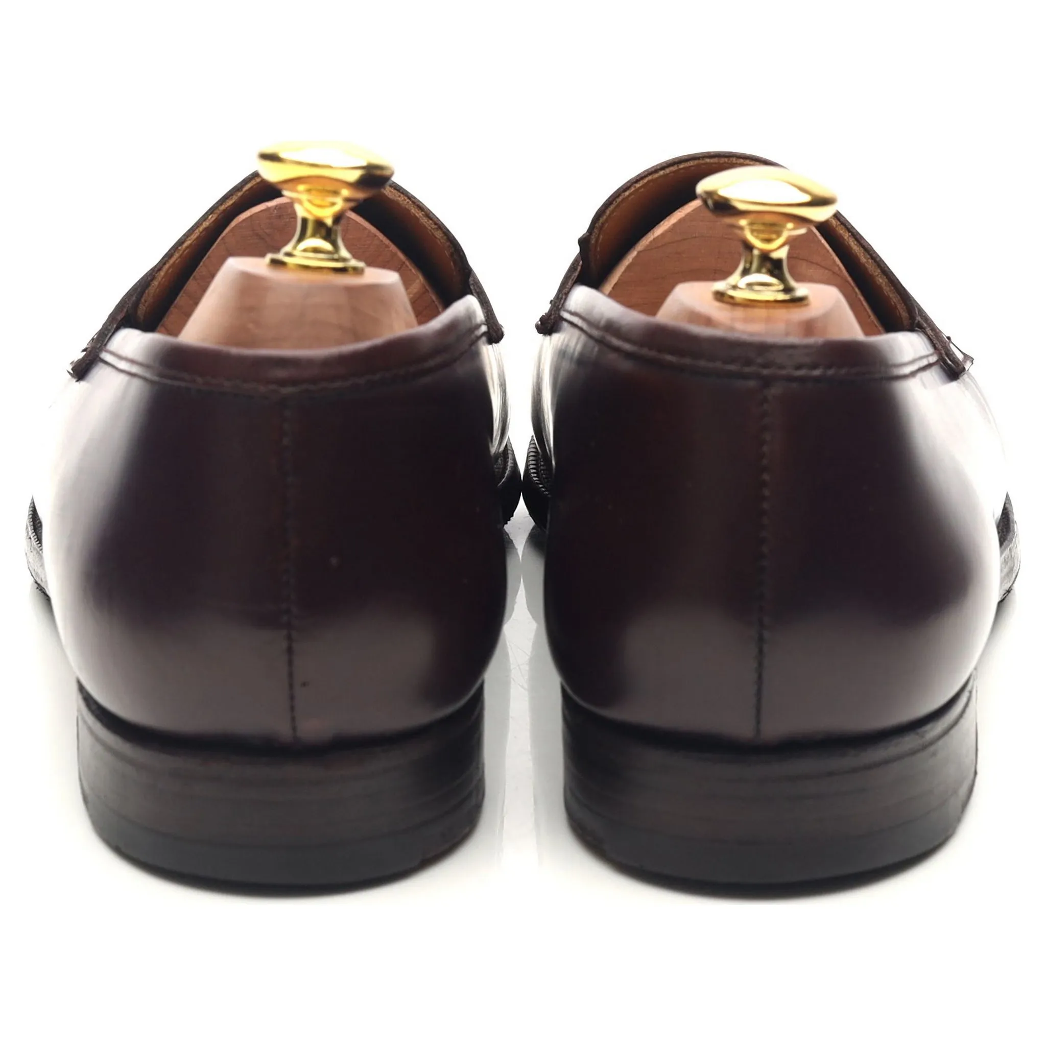 'Boston' Burgundy Leather Loafers UK 8 E