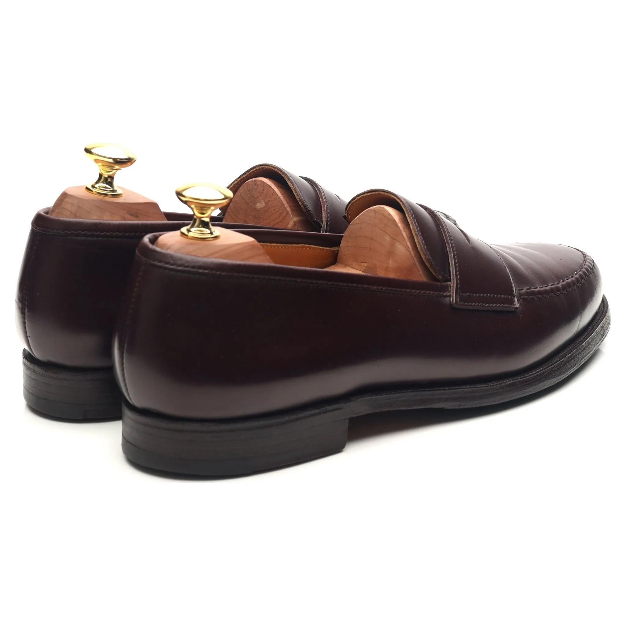 'Boston' Burgundy Leather Loafers UK 8 E