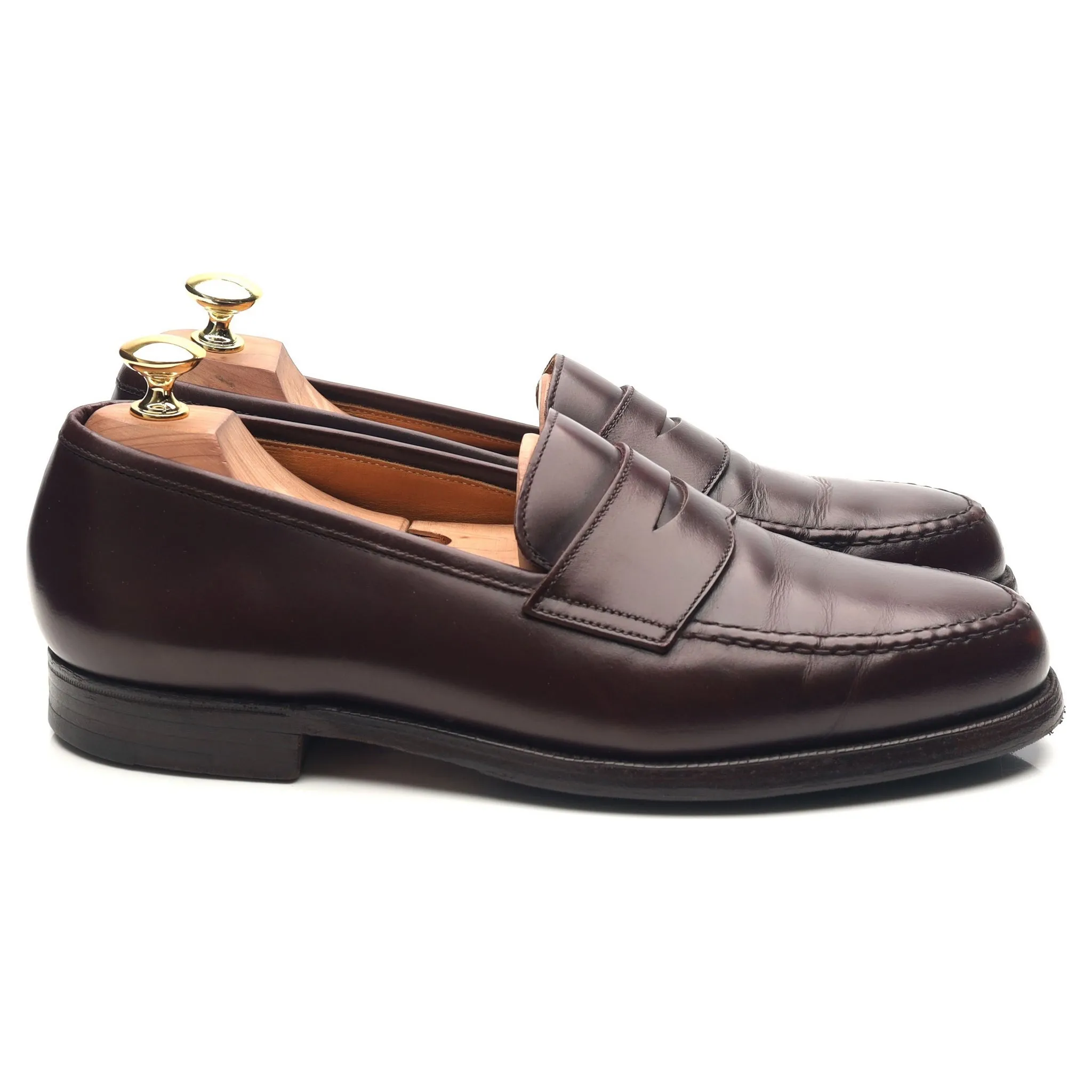 'Boston' Burgundy Leather Loafers UK 8 E