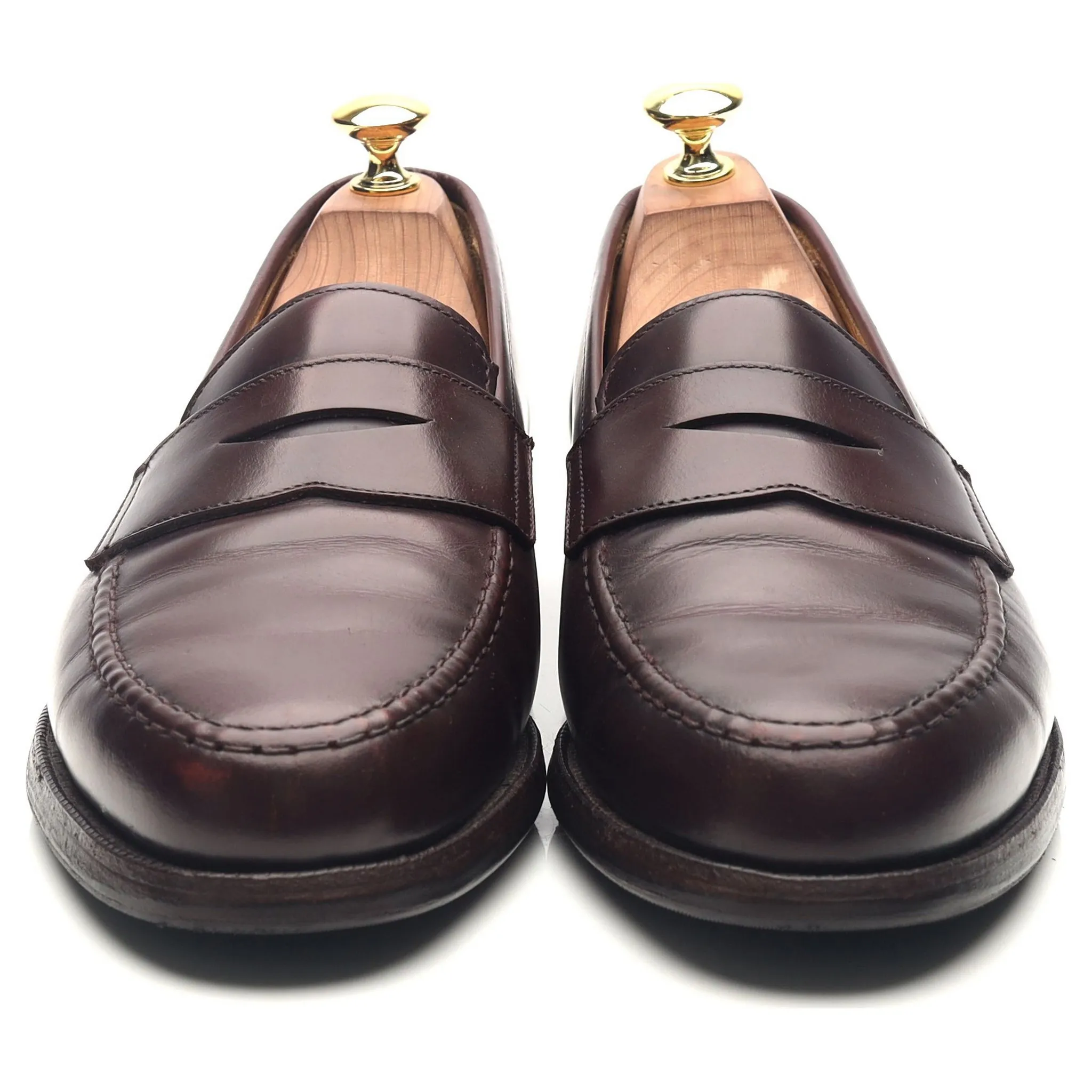 'Boston' Burgundy Leather Loafers UK 8 E