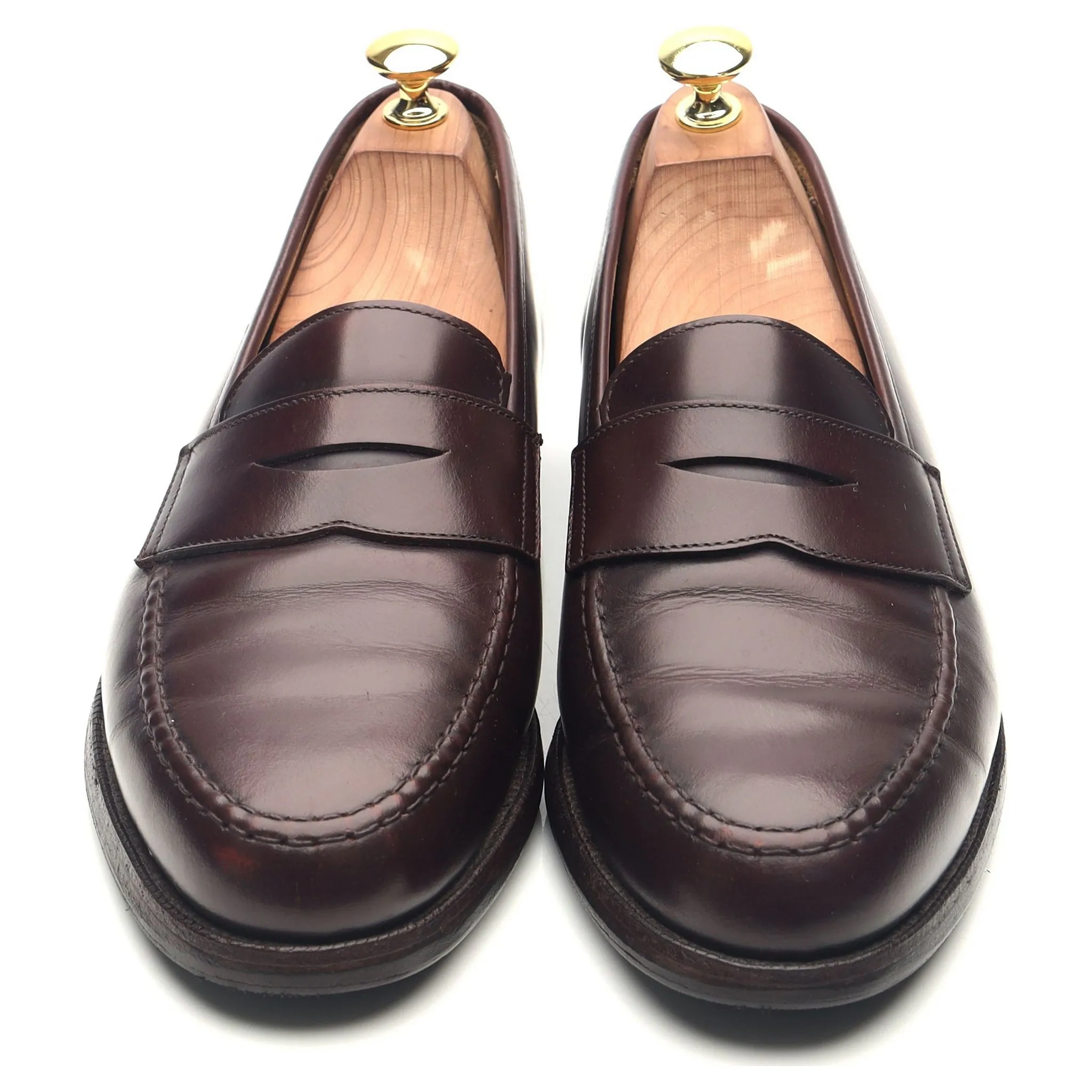 'Boston' Burgundy Leather Loafers UK 8 E