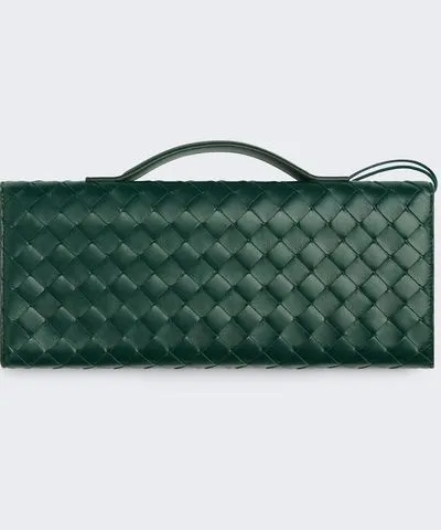 Bottega Veneta Andiamo Clutch Emerald Green