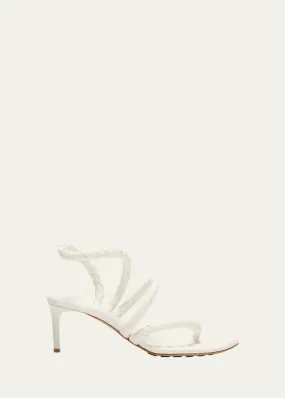 Bottega Veneta Leaf Braided Leather Stiletto Sandals