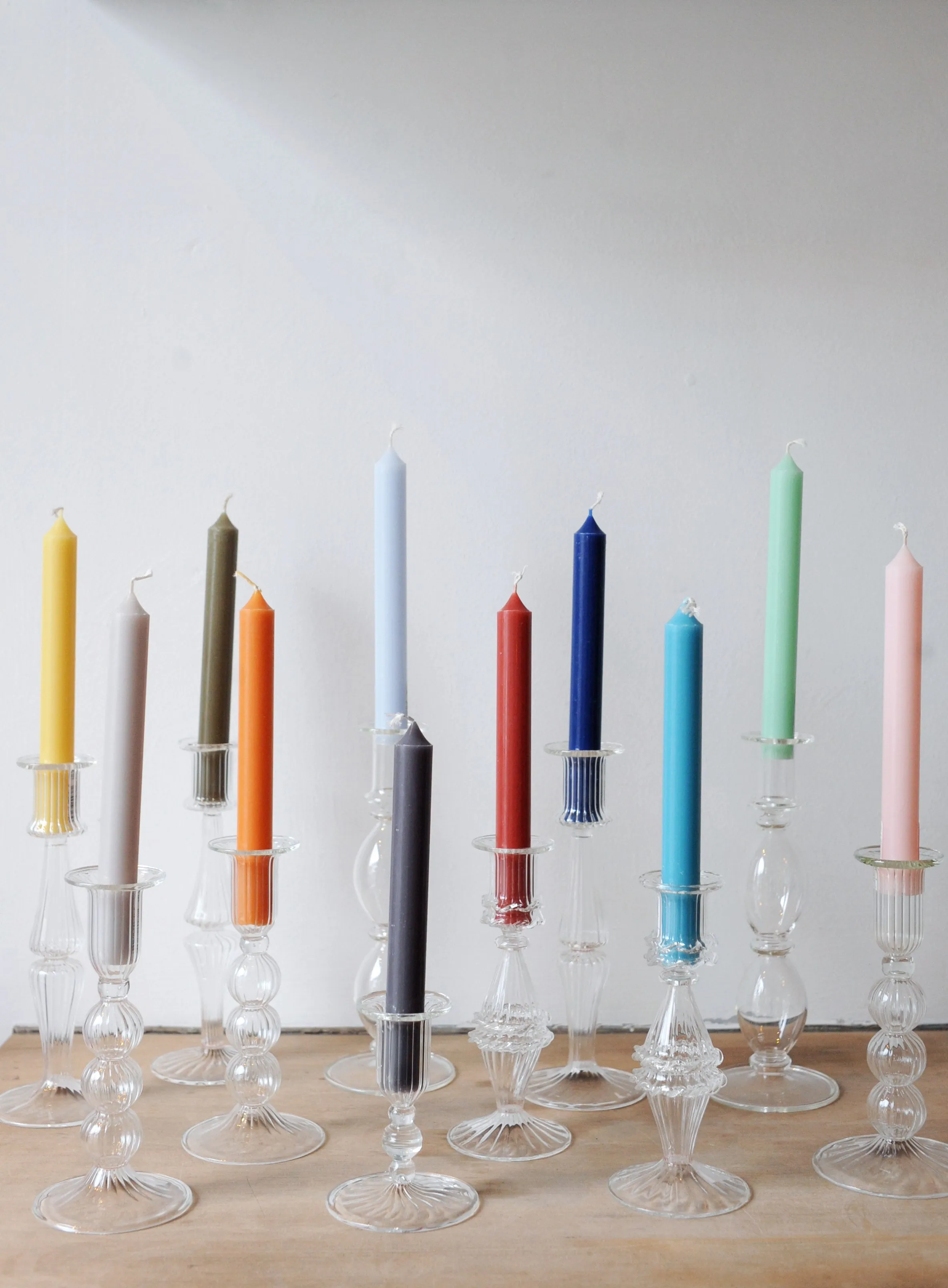 Box of 12 Fauve Dinner Candles