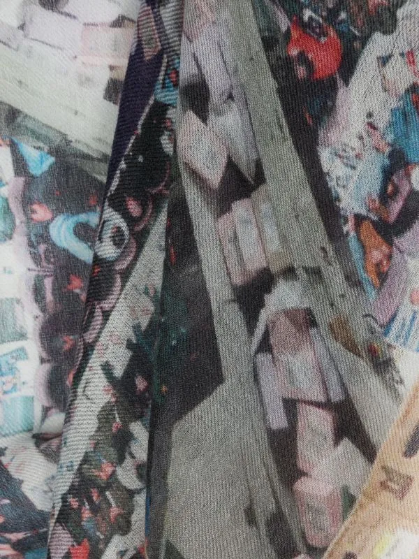 Boxing Light Wool Scarf - Box Match Collage