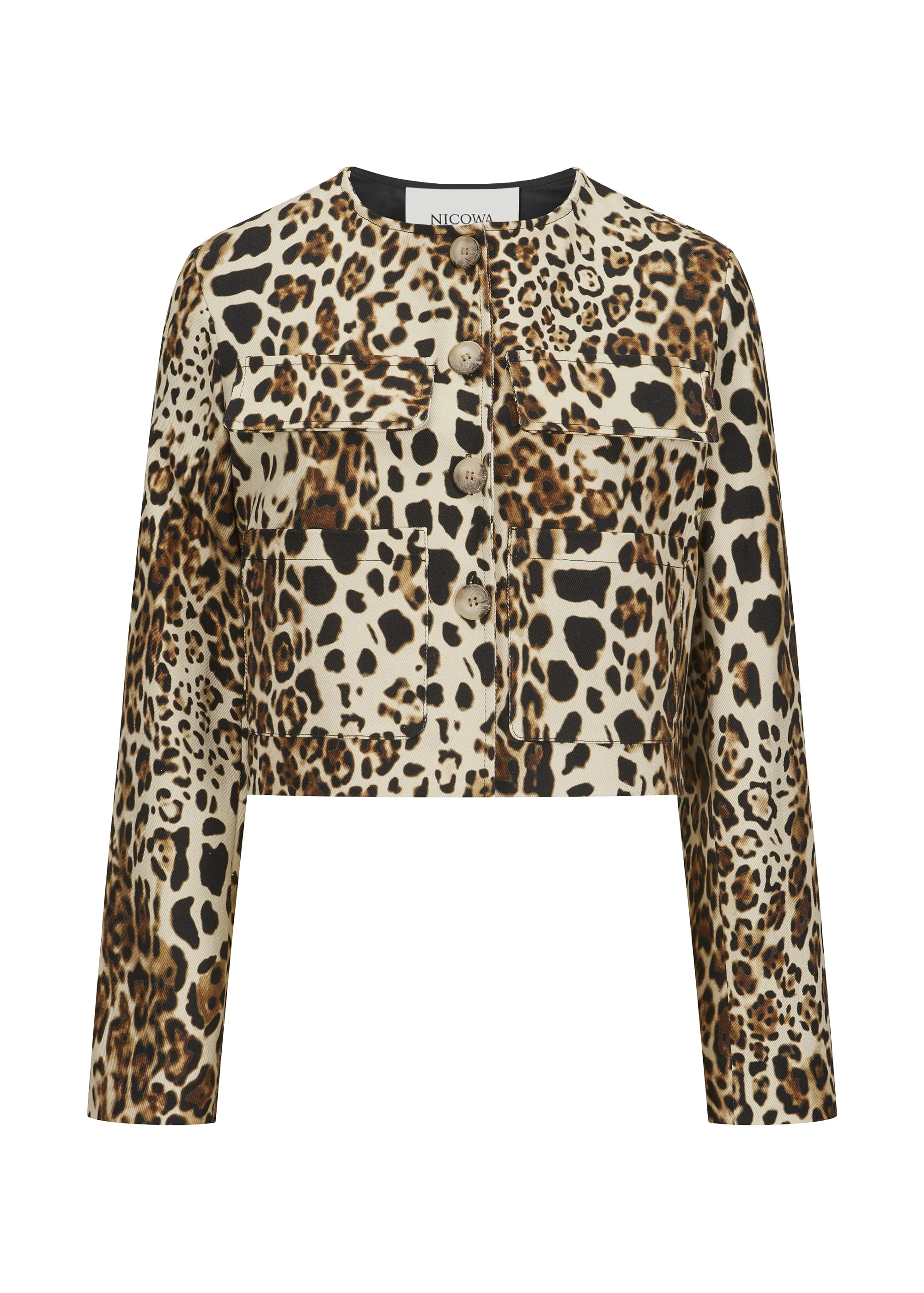 Boxy Leo jacket - NICEO in BLACK LEO
