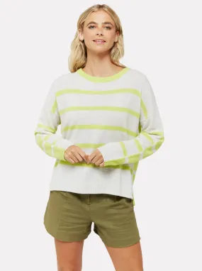Boxy Stripe Jumper Lime Haze