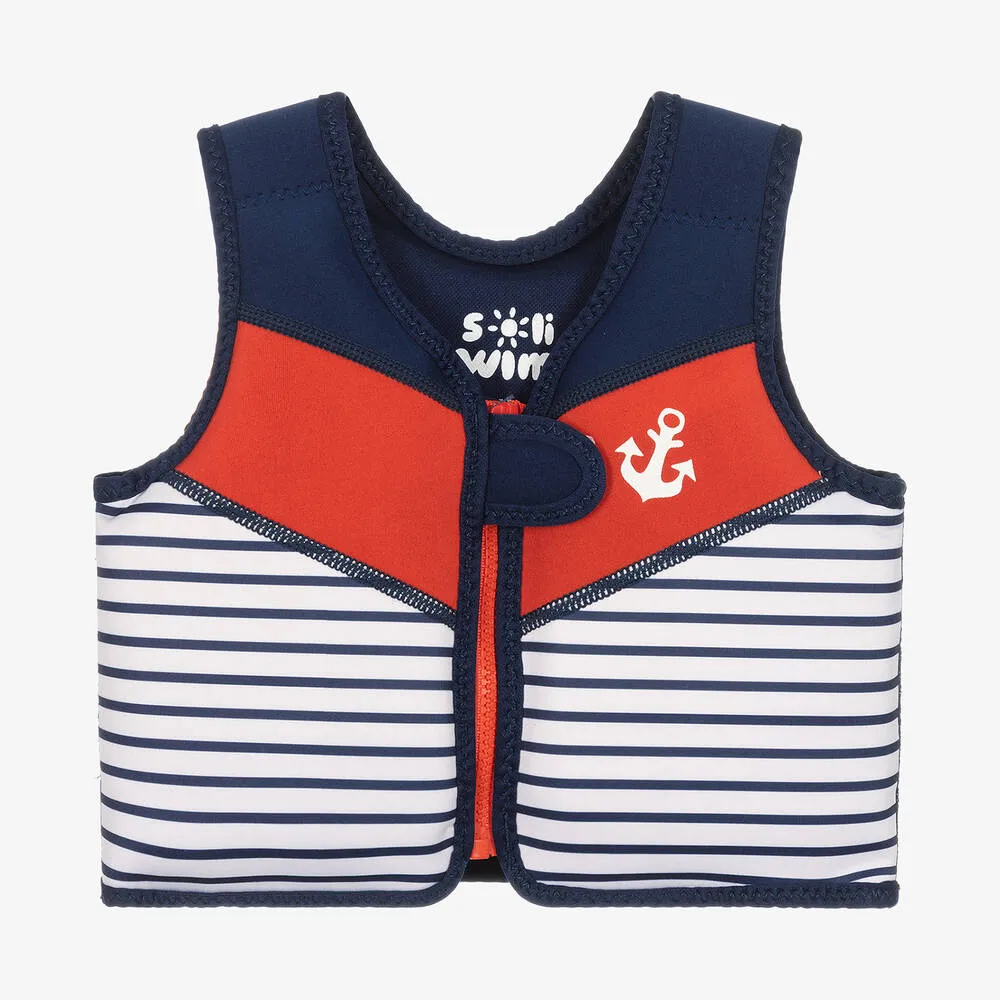 Boys Blue & Red Stripe Float Vest