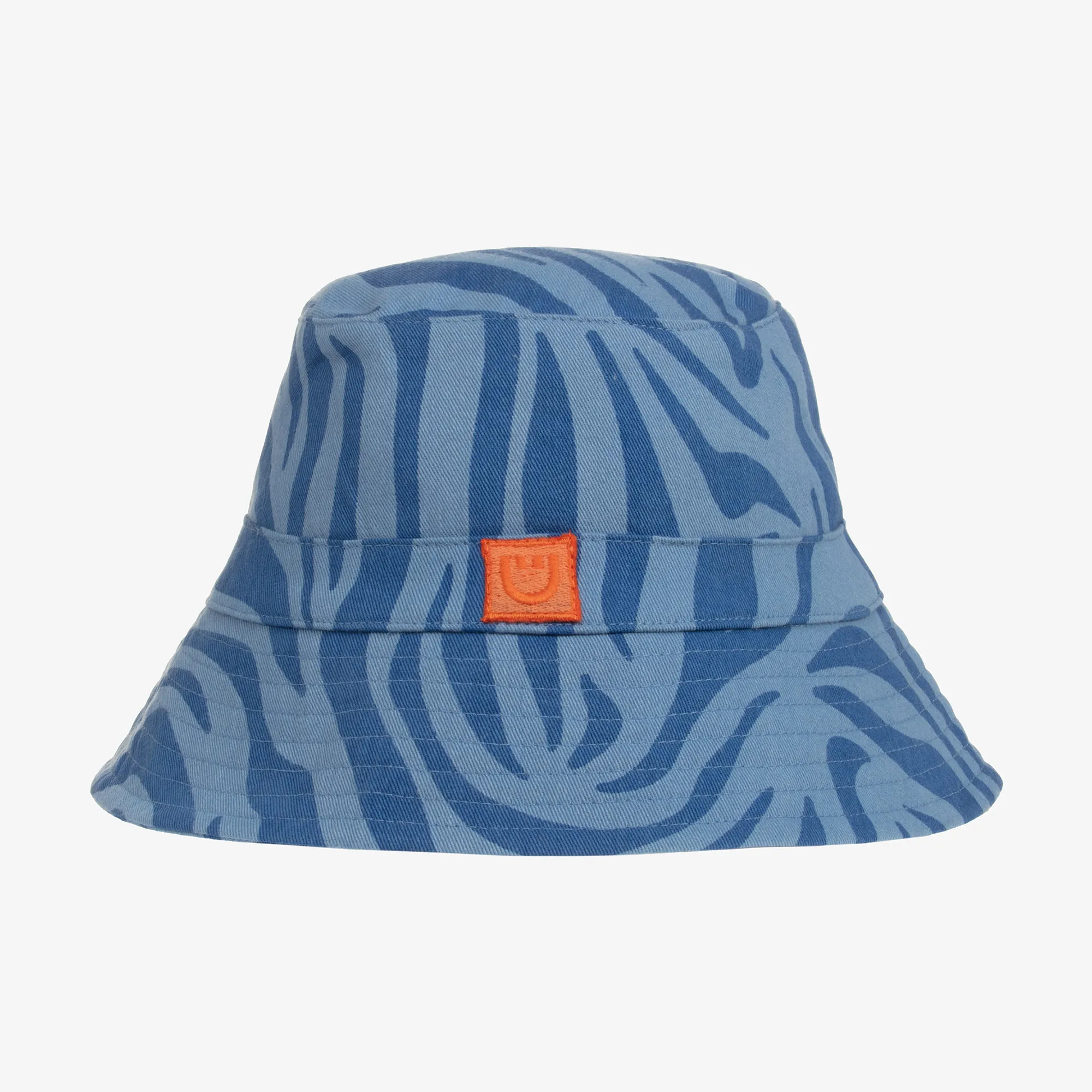 Boys Blue Cotton Animal Print Bucket Hat