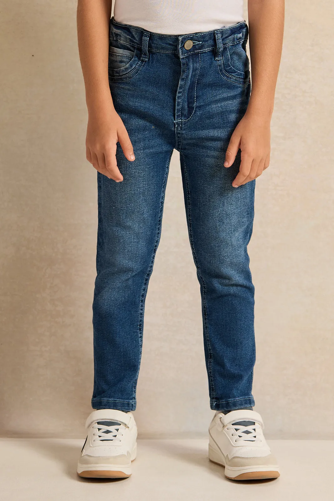 Boys Blue Straight Fit Jeans