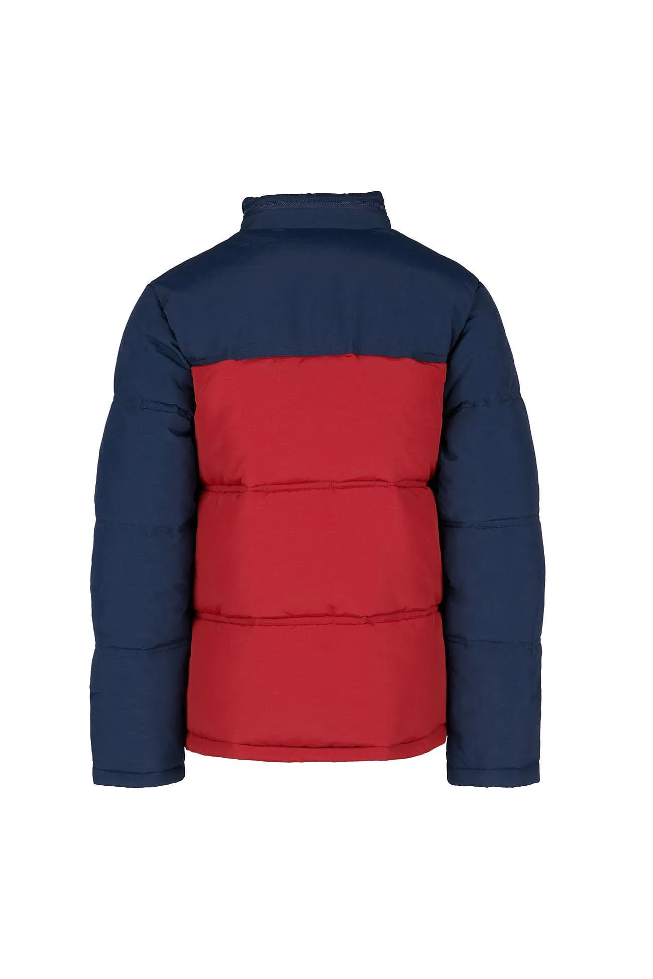 Boys Colour Block Puffer Coat Biking Red