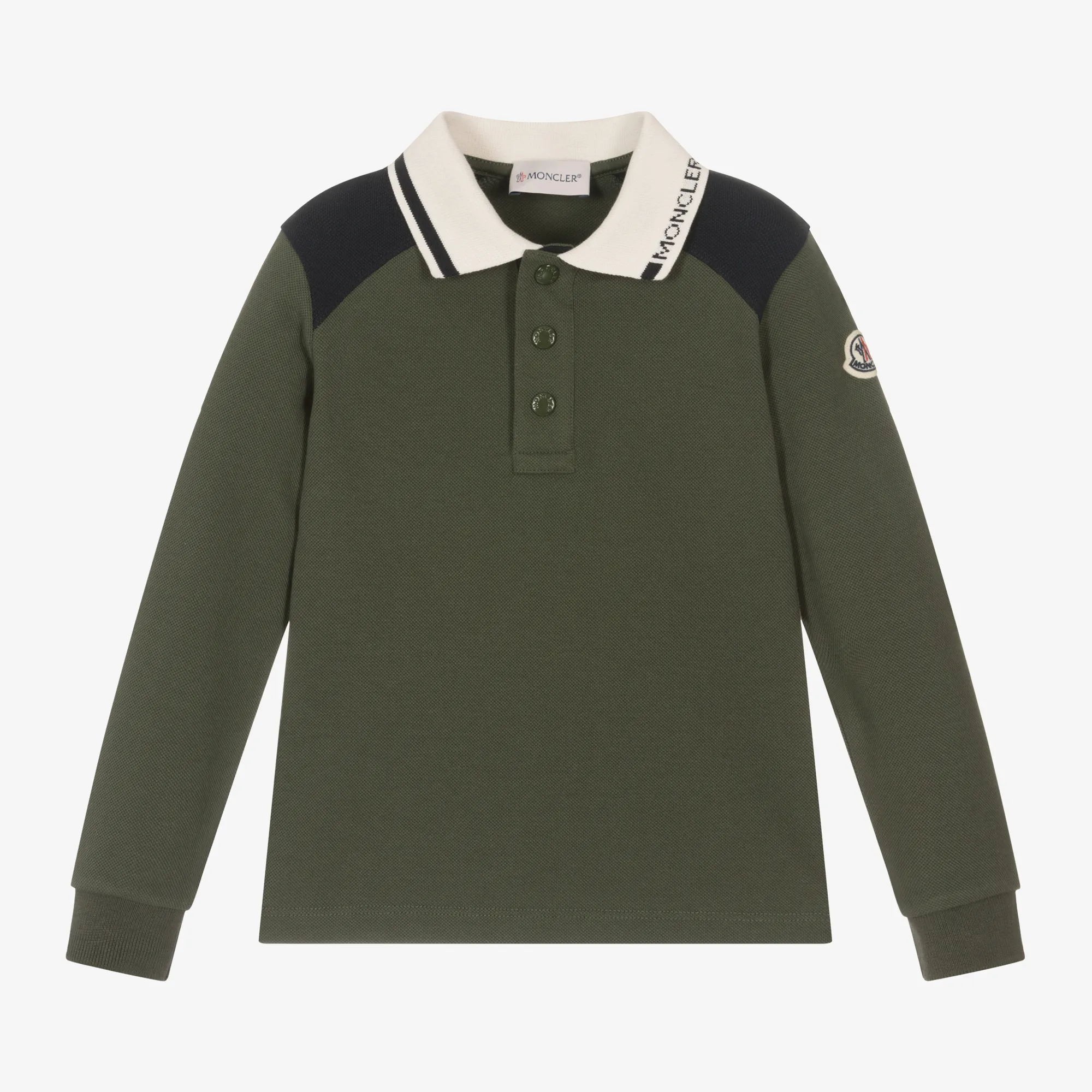 Boys Green Cotton Polo Shirt
