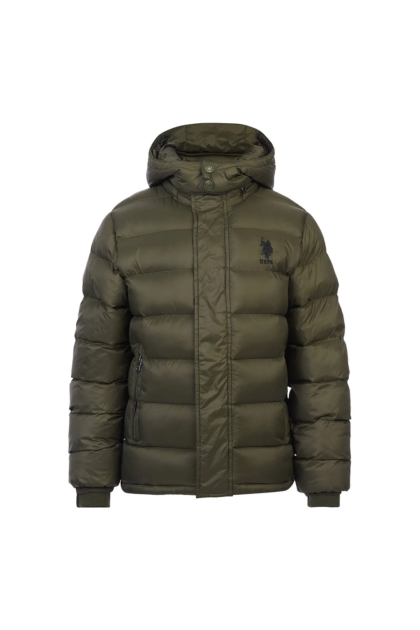 Boys Puffer Jacket in Army Green