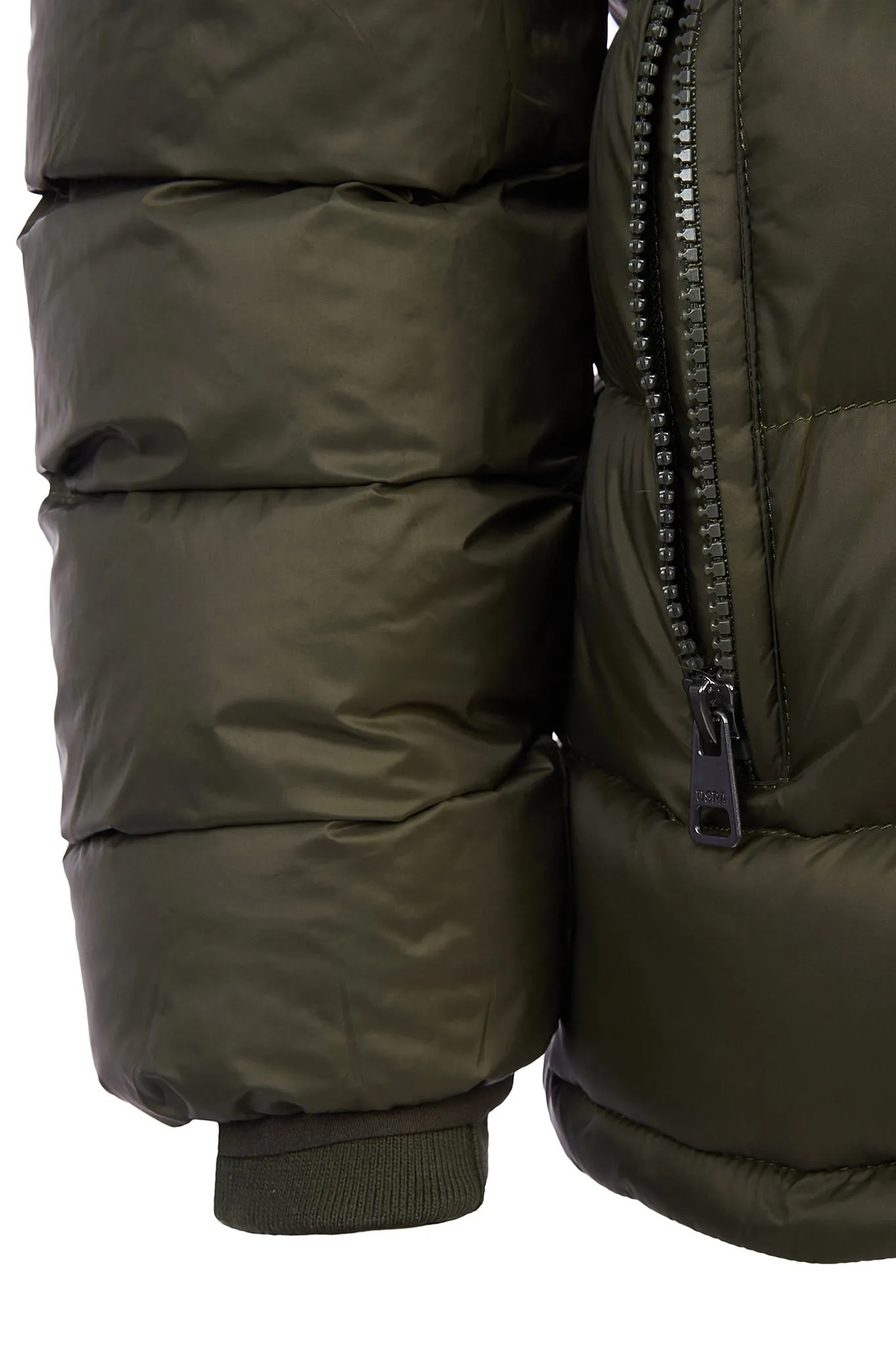 Boys Puffer Jacket in Army Green