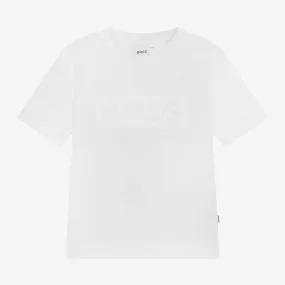 Boys White Football T-Shirt