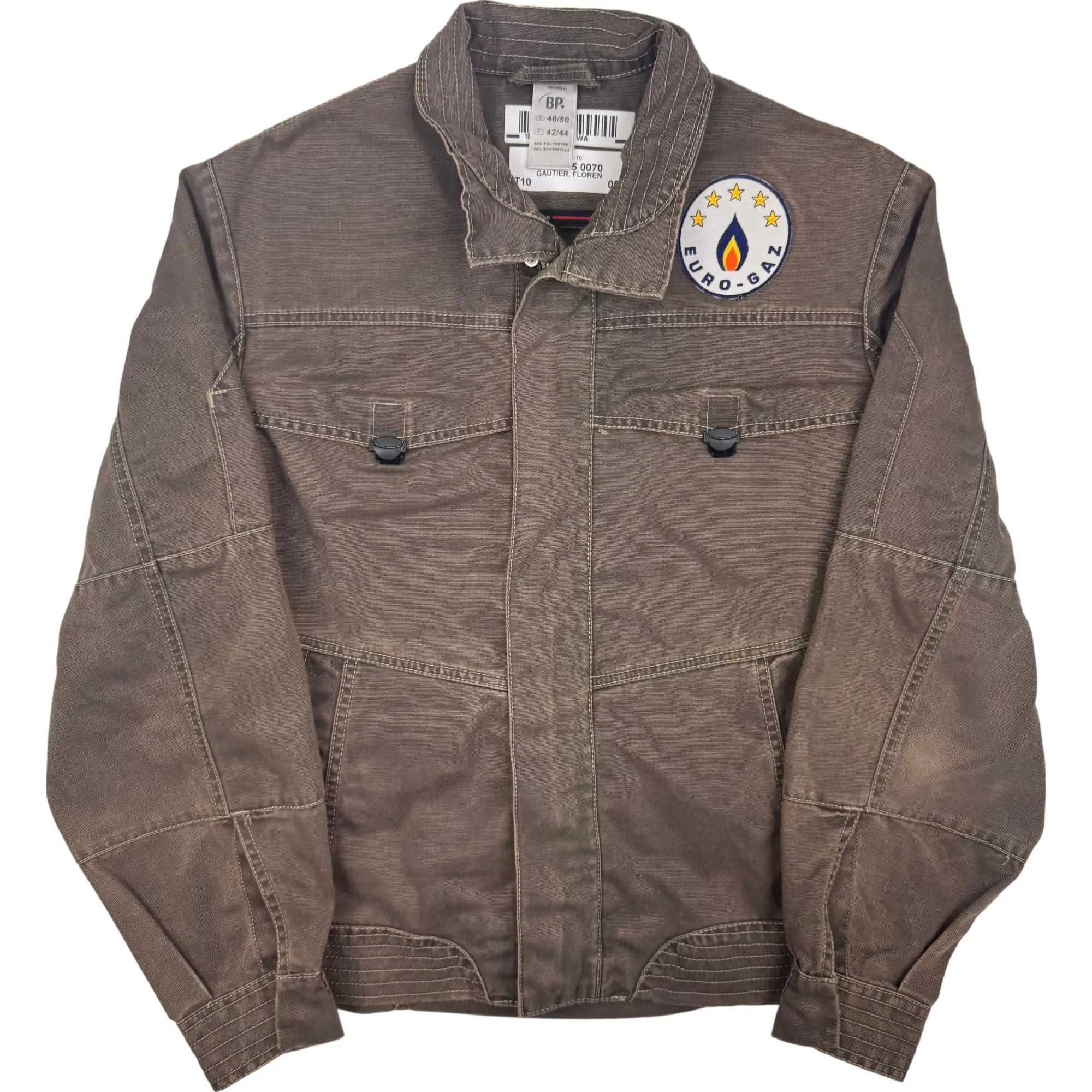 BP Euro-Gaz Workwear Zip-Up Jacket Brown