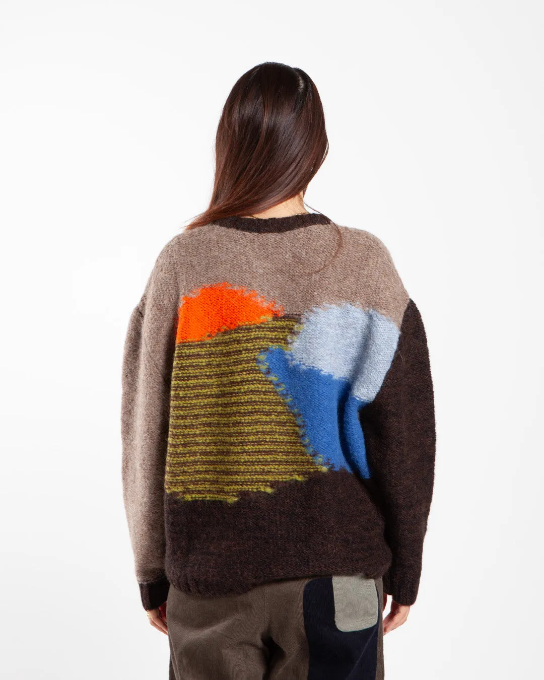 Brain Dead Boxy Knit Sweater Brown