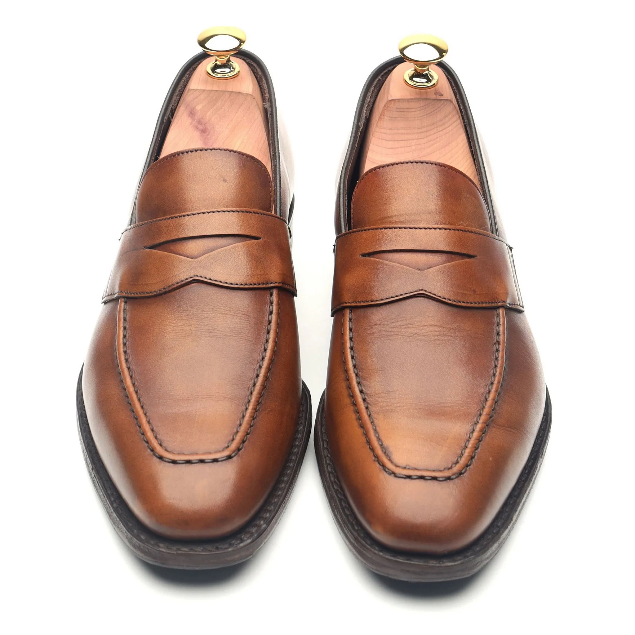 'Bray' Brown Leather Loafers UK 6 F