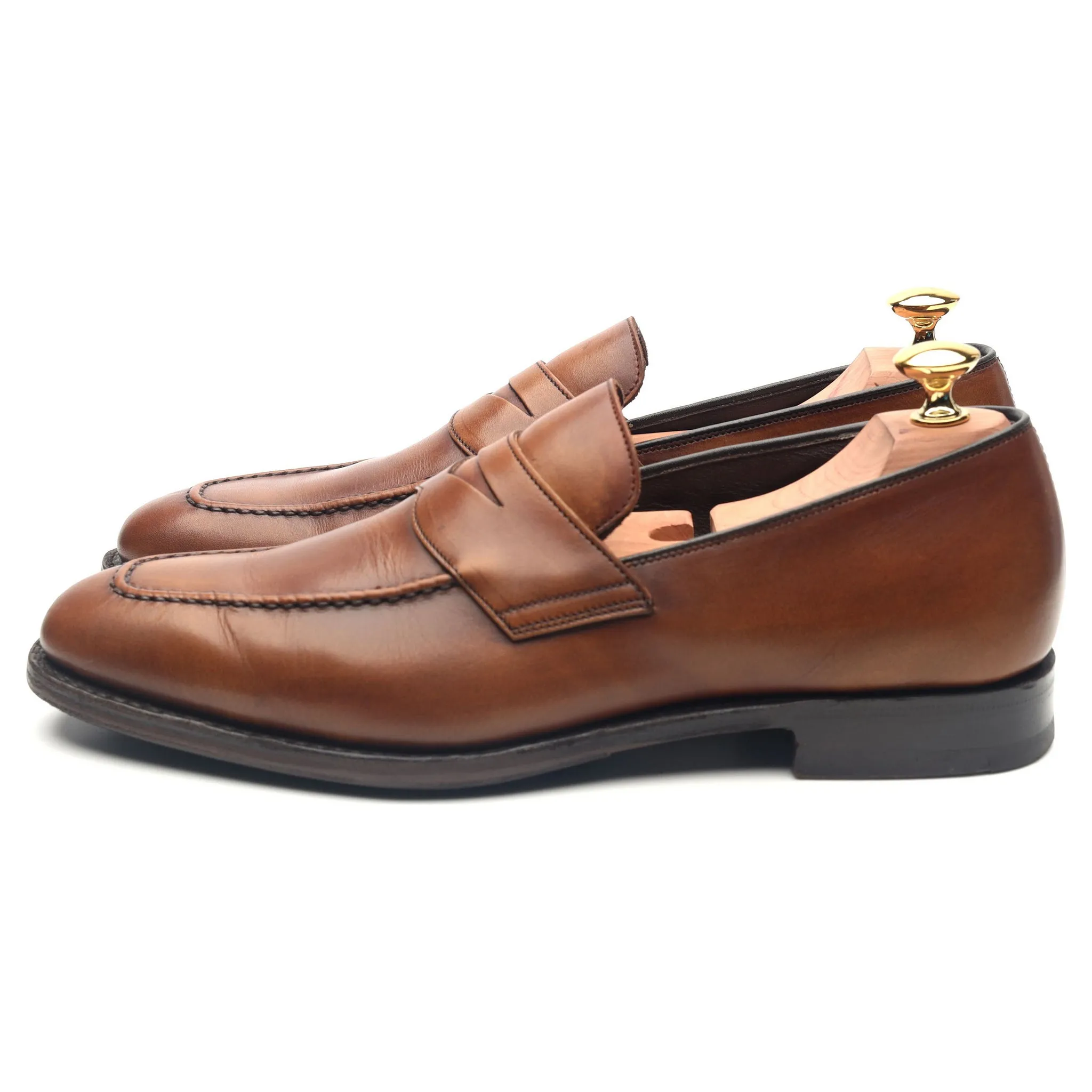 'Bray' Brown Leather Loafers UK 6 F