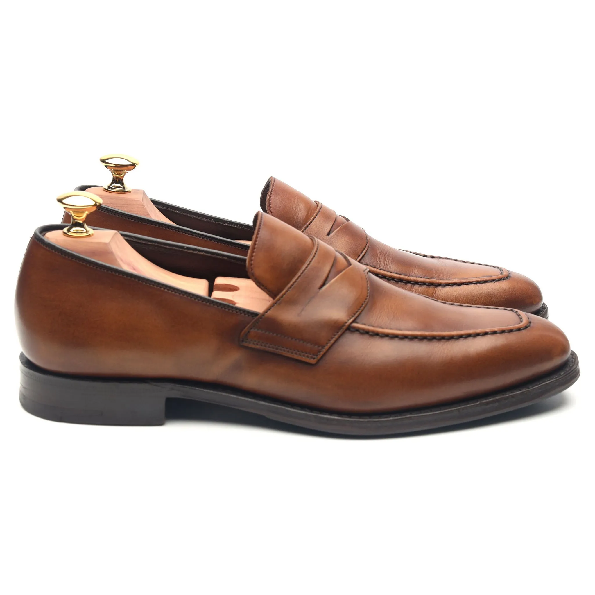 'Bray' Brown Leather Loafers UK 6 F