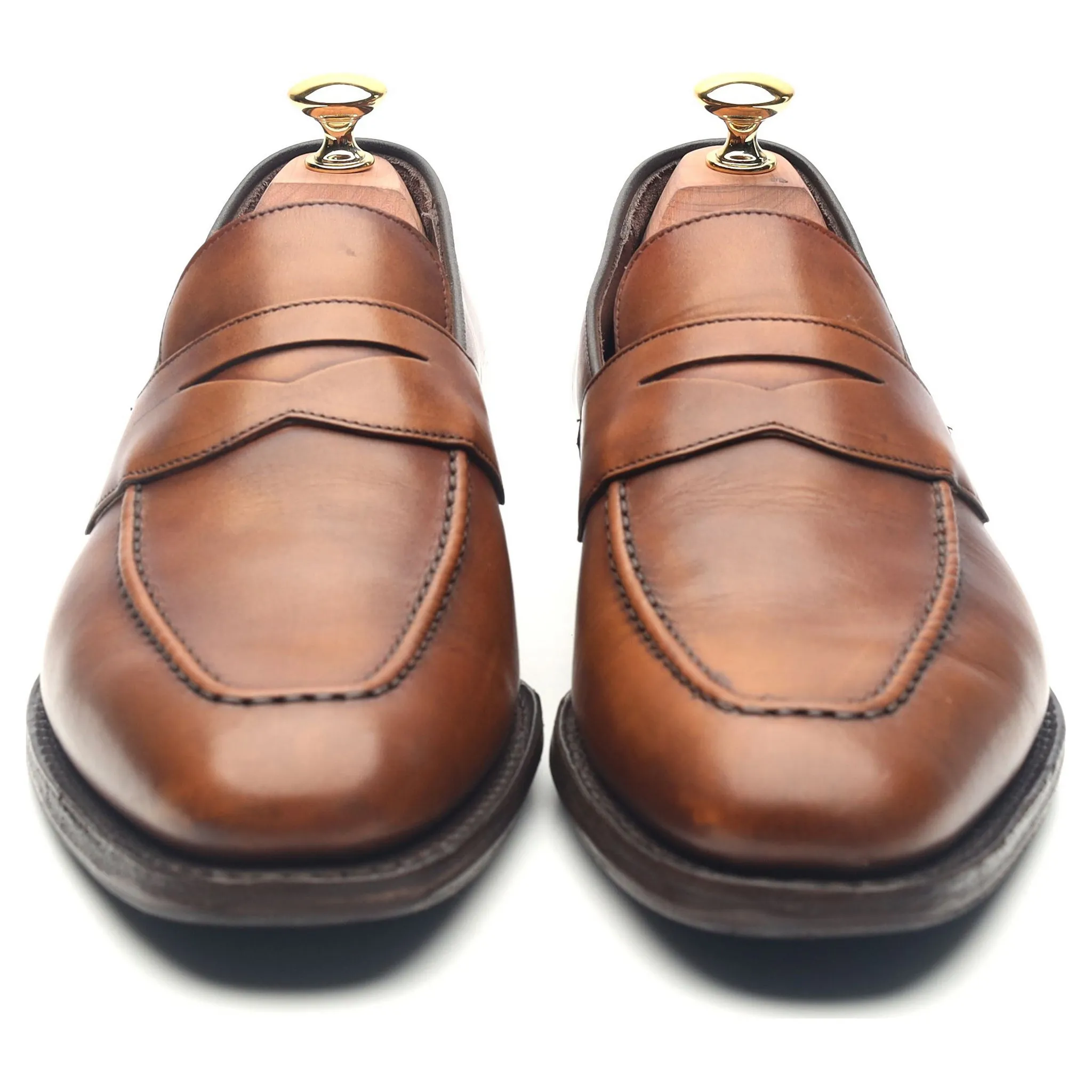 'Bray' Brown Leather Loafers UK 6 F