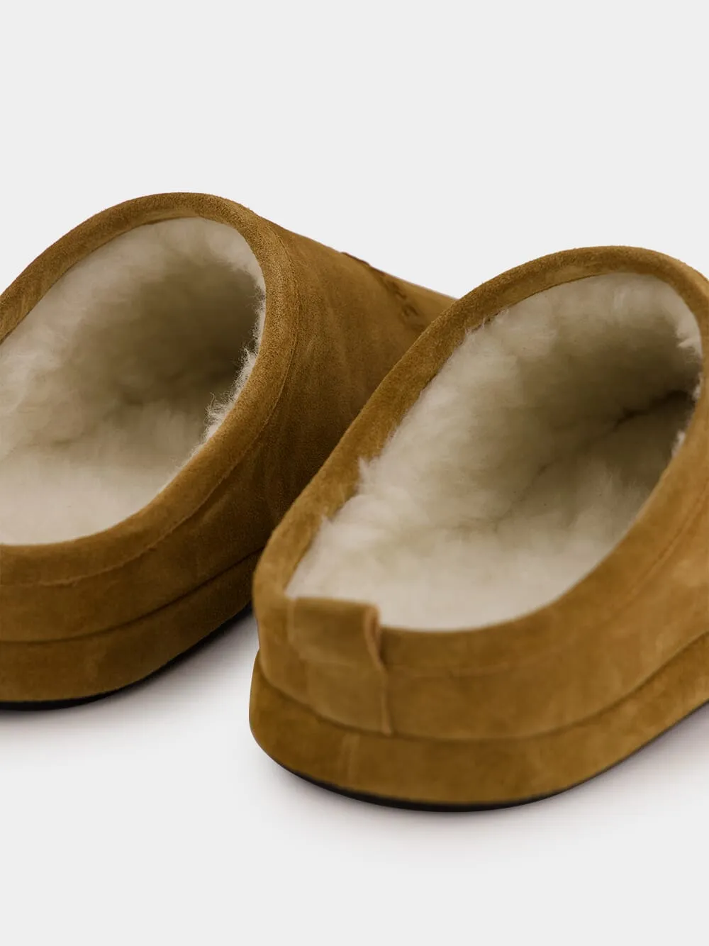 Brown Alaska Suede Slippers