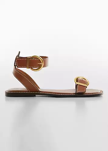Brown Isla Sandals by Mango | Look Again