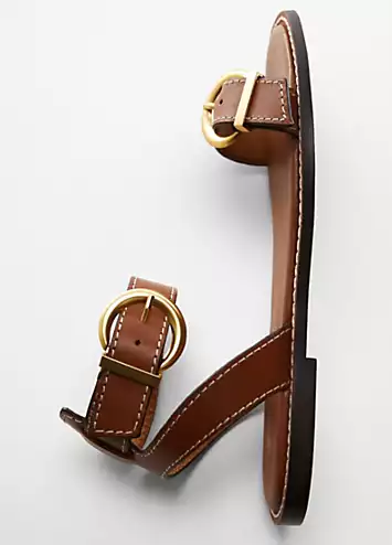 Brown Isla Sandals by Mango | Look Again