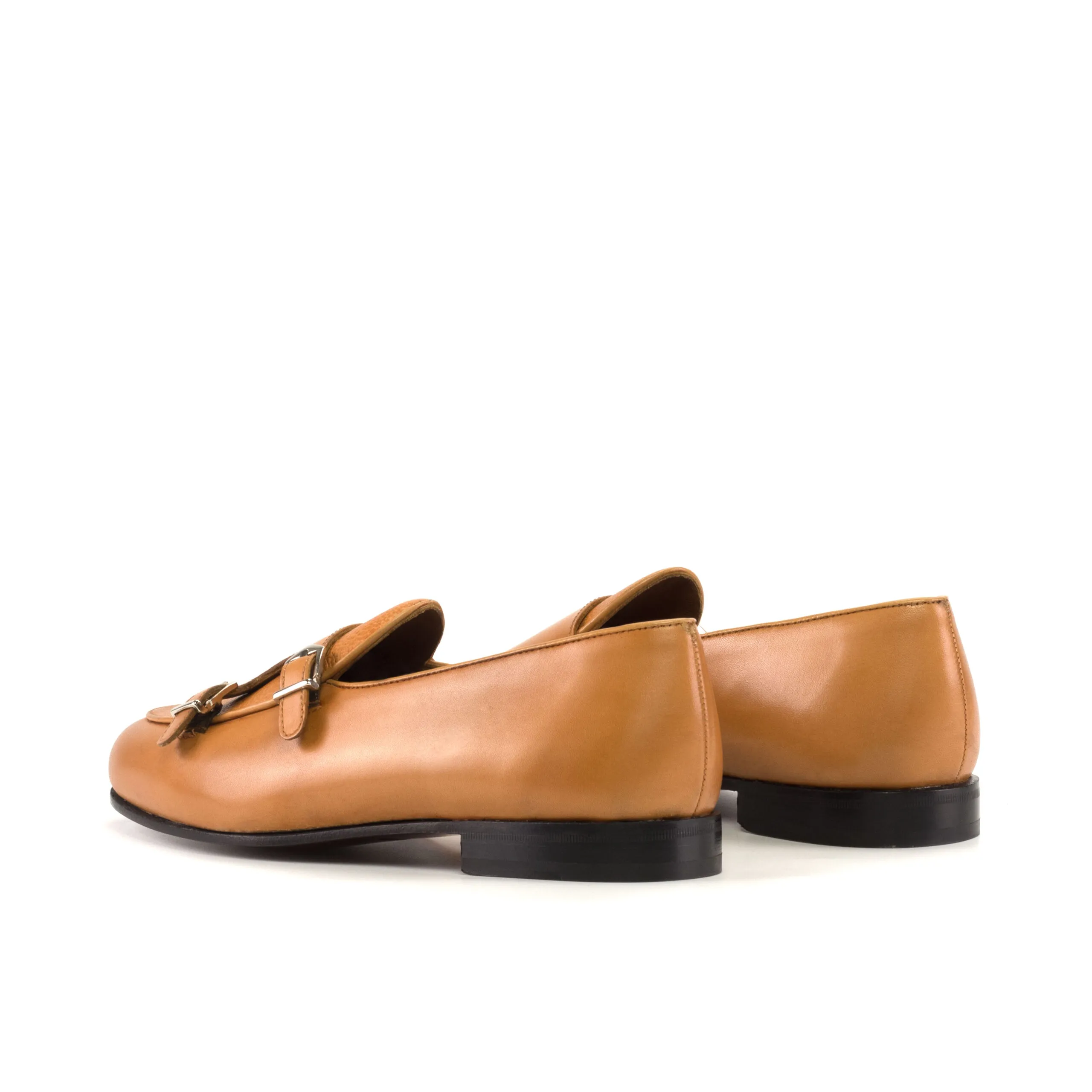 --Brown Monk Slipper Shoe-