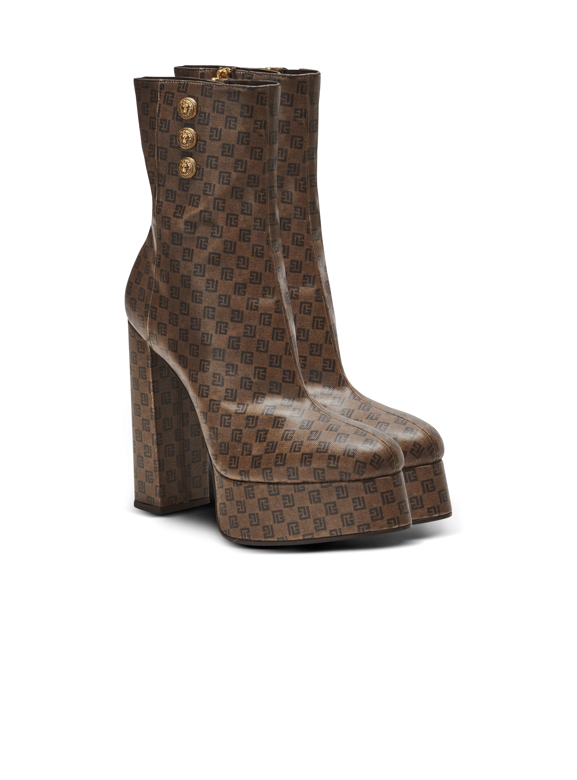 Brune mini monogram boots