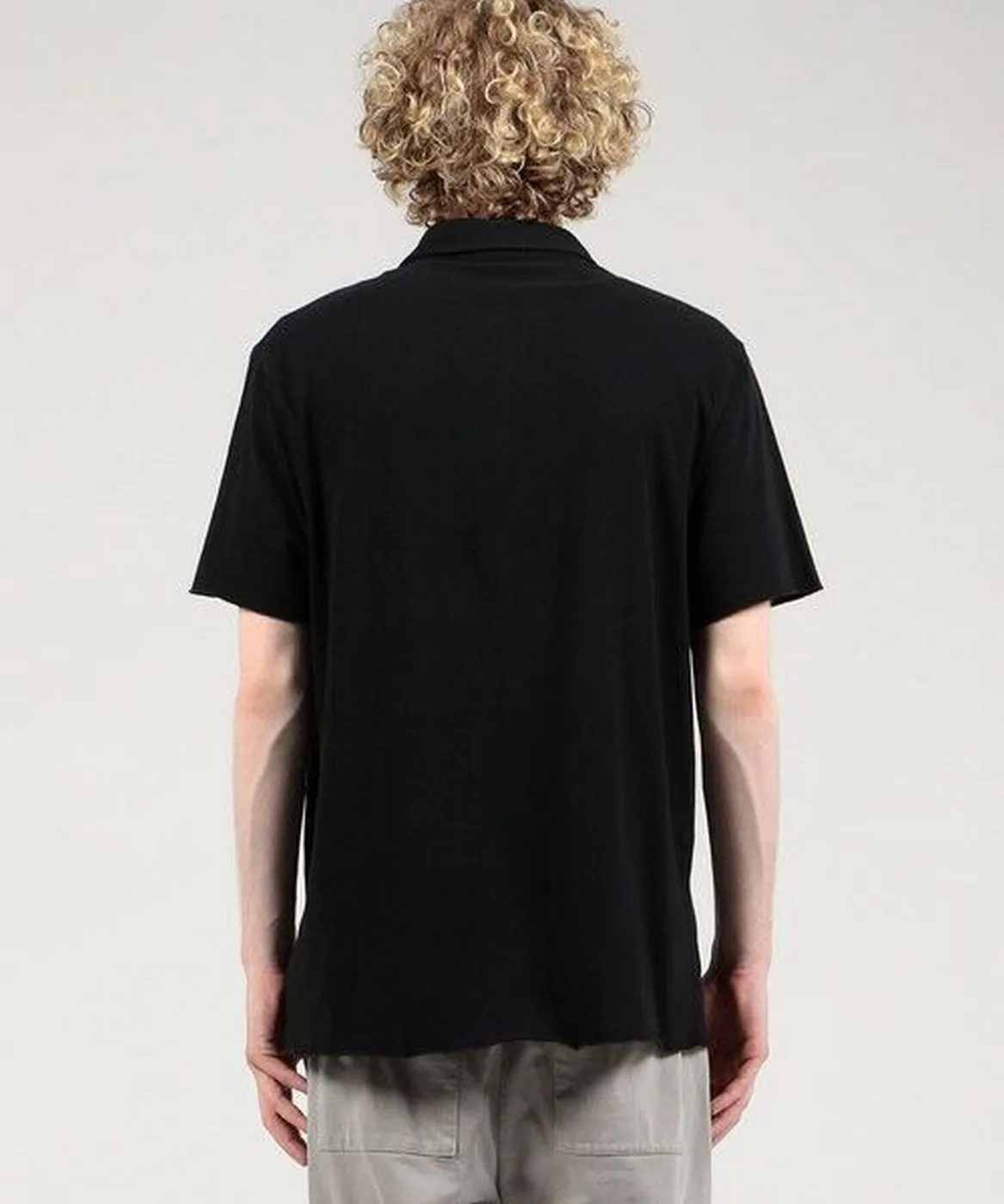 Brushed Jersey S/S Polo-White