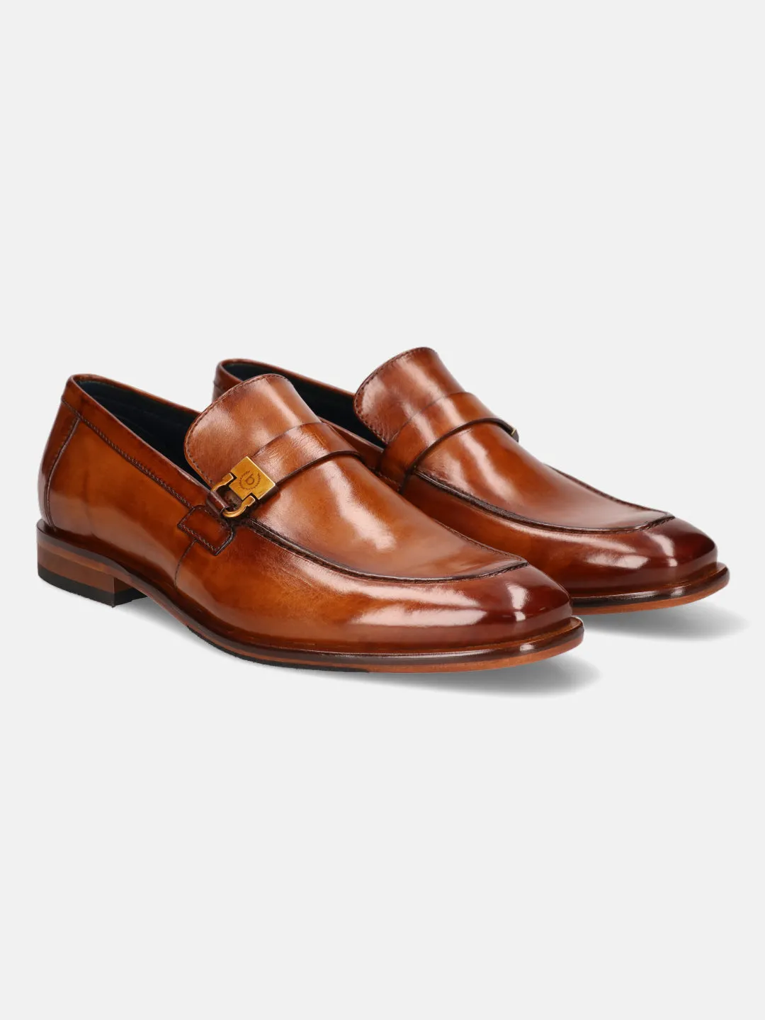 bugatti Cognac Premium Leather Loafers