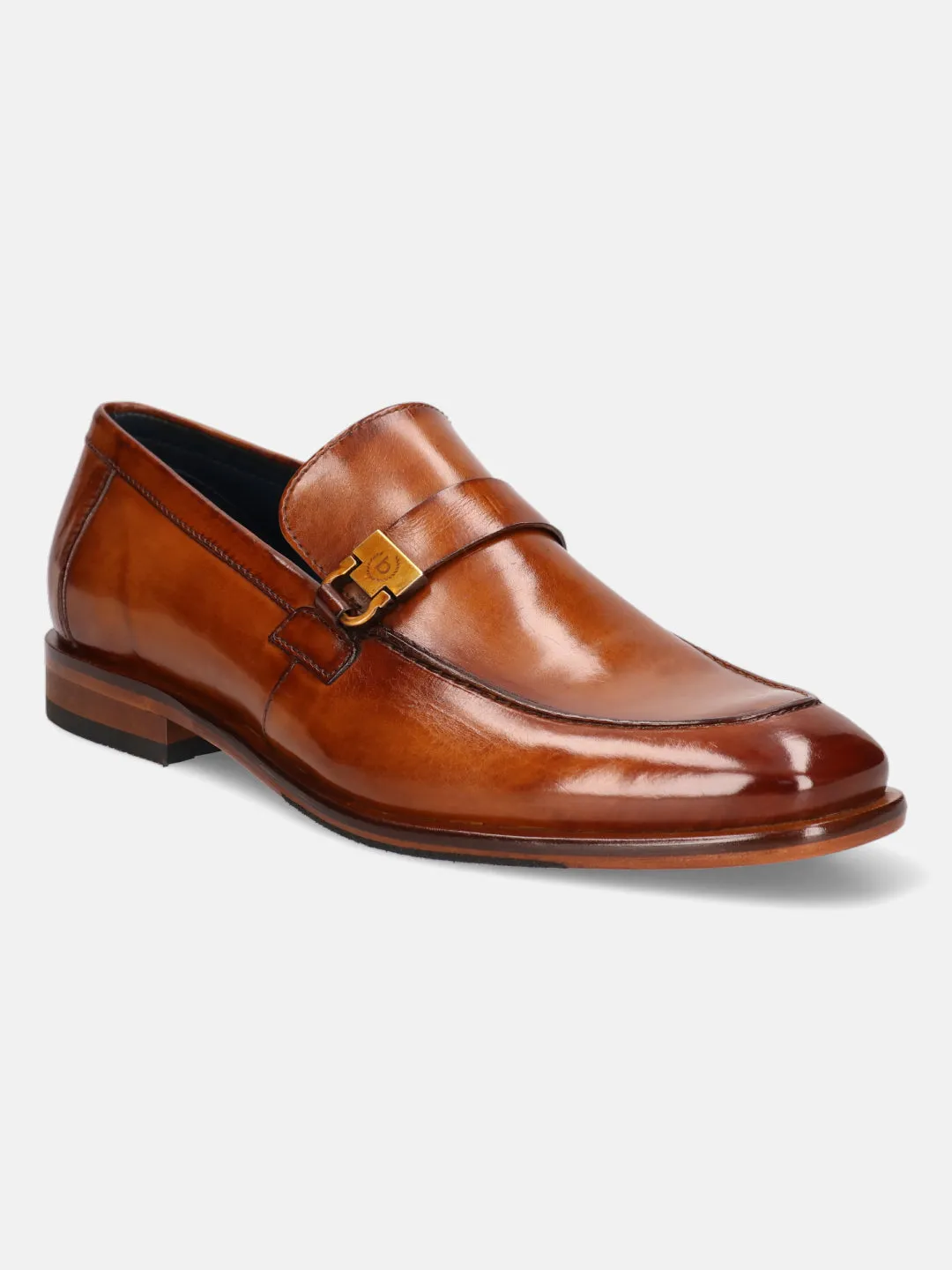 bugatti Cognac Premium Leather Loafers