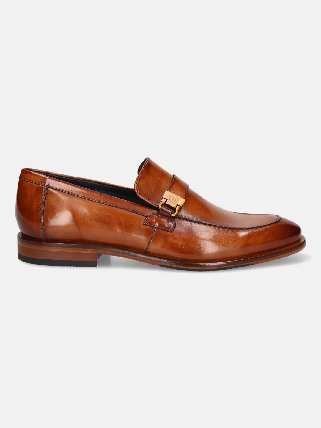 bugatti Cognac Premium Leather Loafers