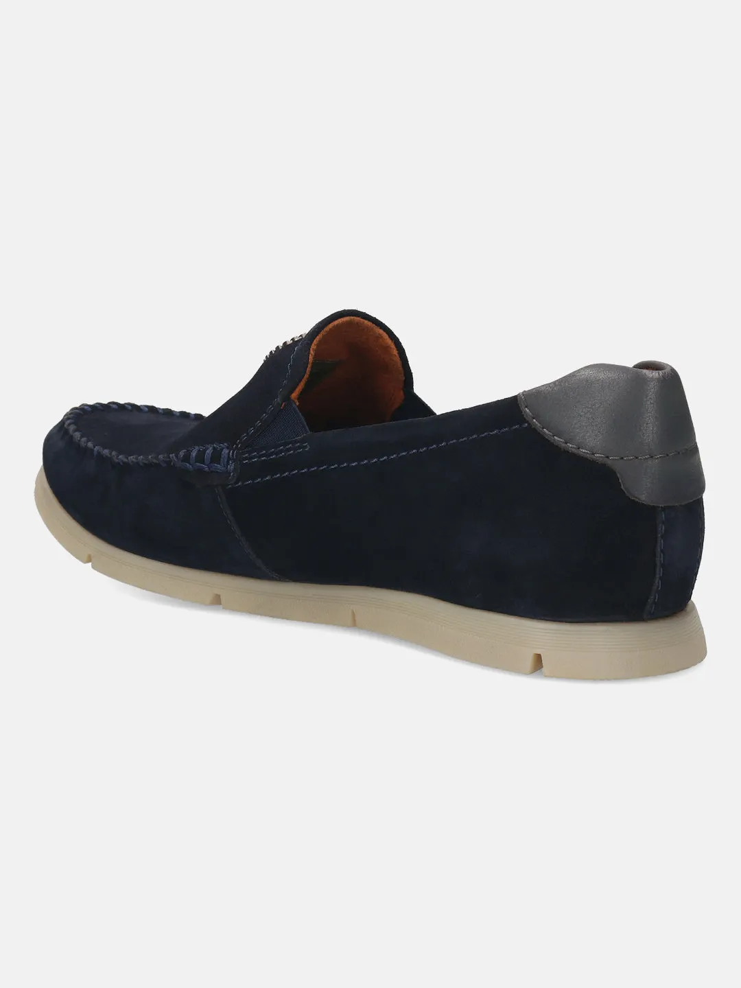 bugatti Dark Blue Suede Loafers