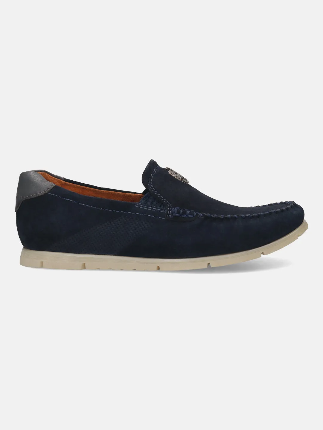 bugatti Dark Blue Suede Loafers