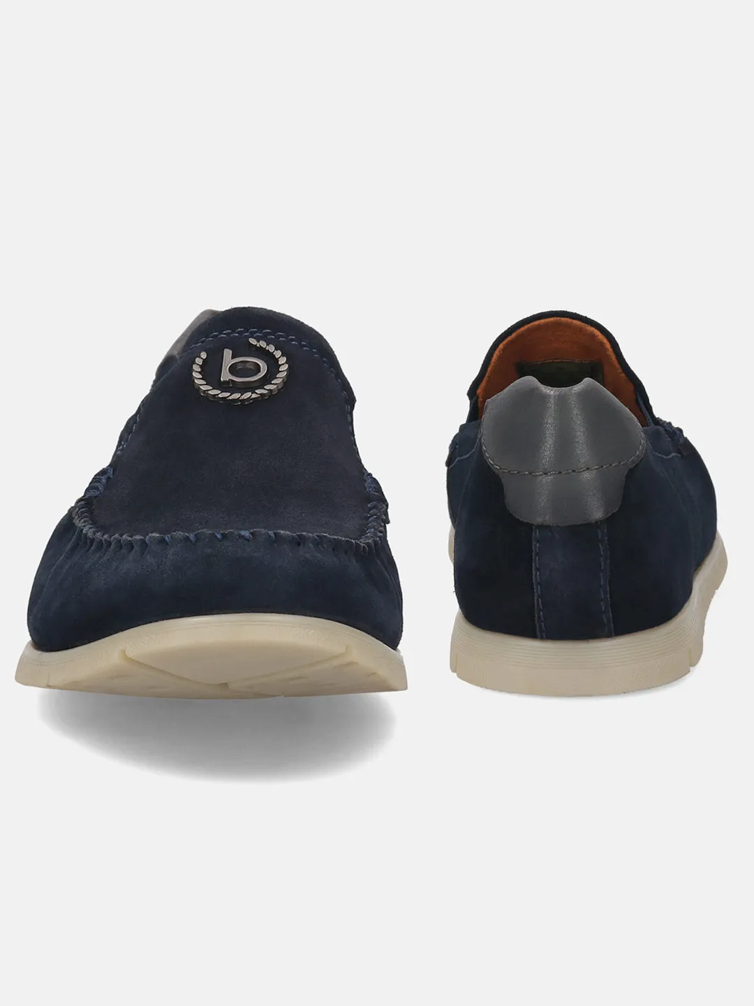 bugatti Dark Blue Suede Loafers