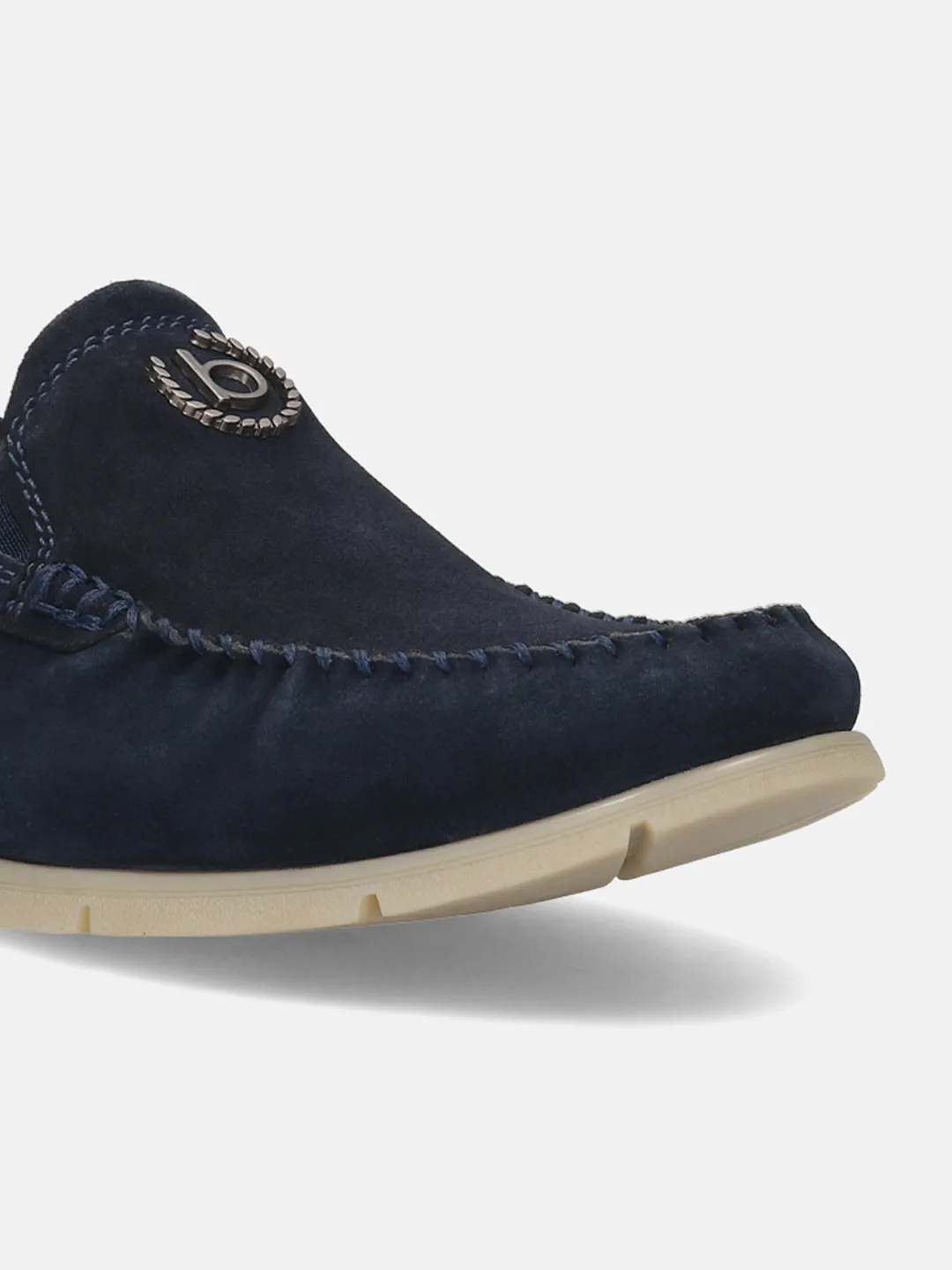 bugatti Dark Blue Suede Loafers