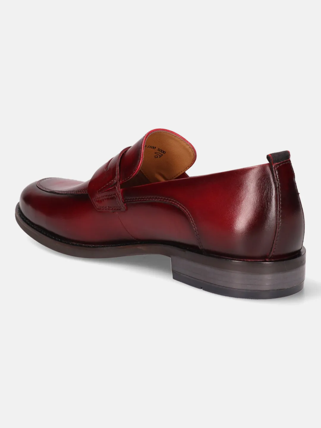 bugatti Red Premium Leather Loafers