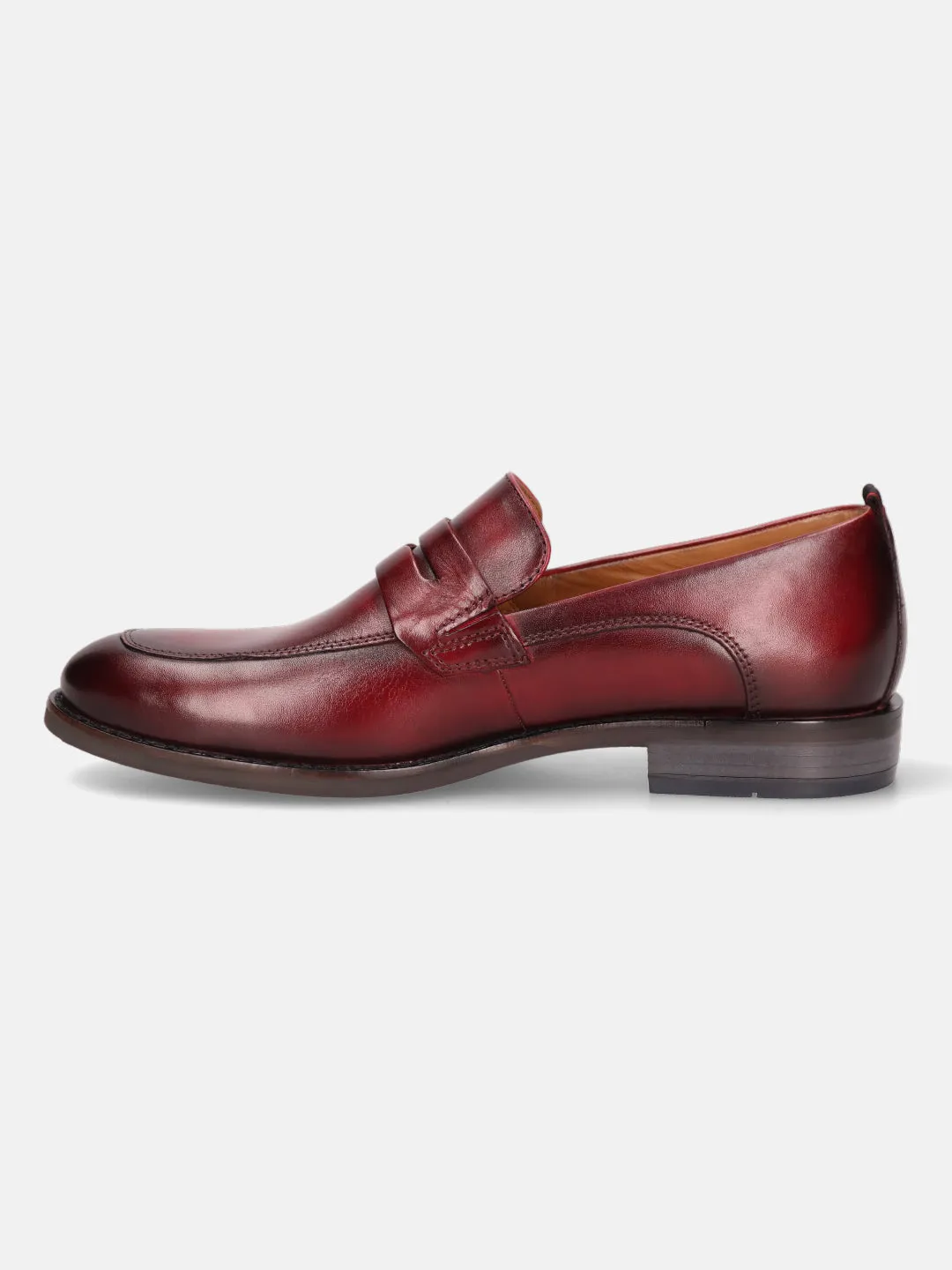 bugatti Red Premium Leather Loafers