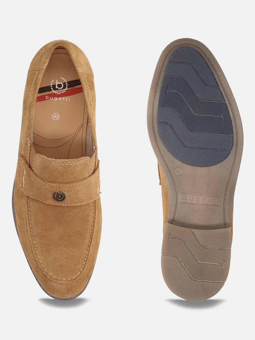 bugatti Sand Suede Loafers