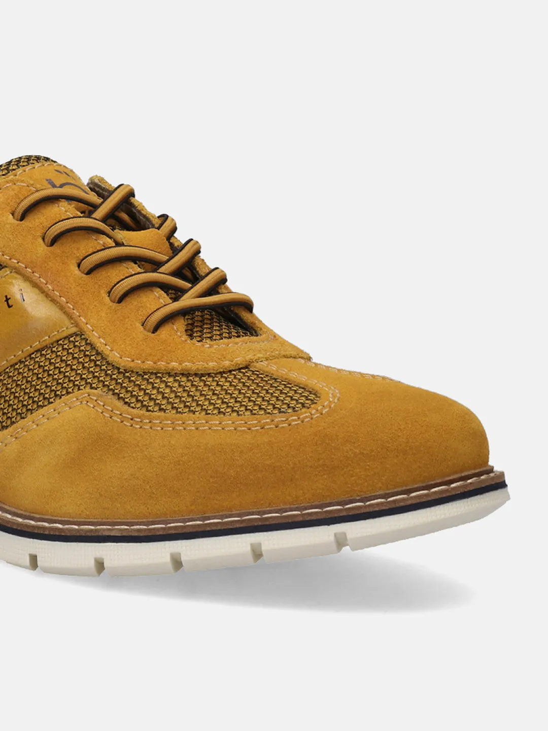 bugatti Yellow Premium Leather Casuals shoes
