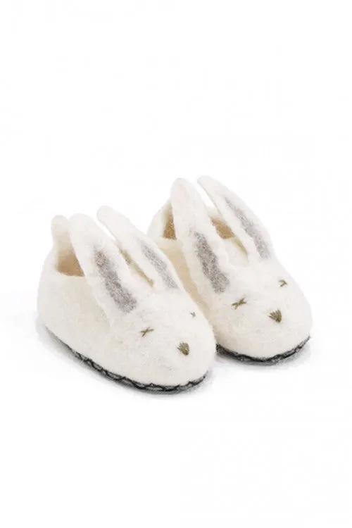 Bunny Slippers Felt || Natural