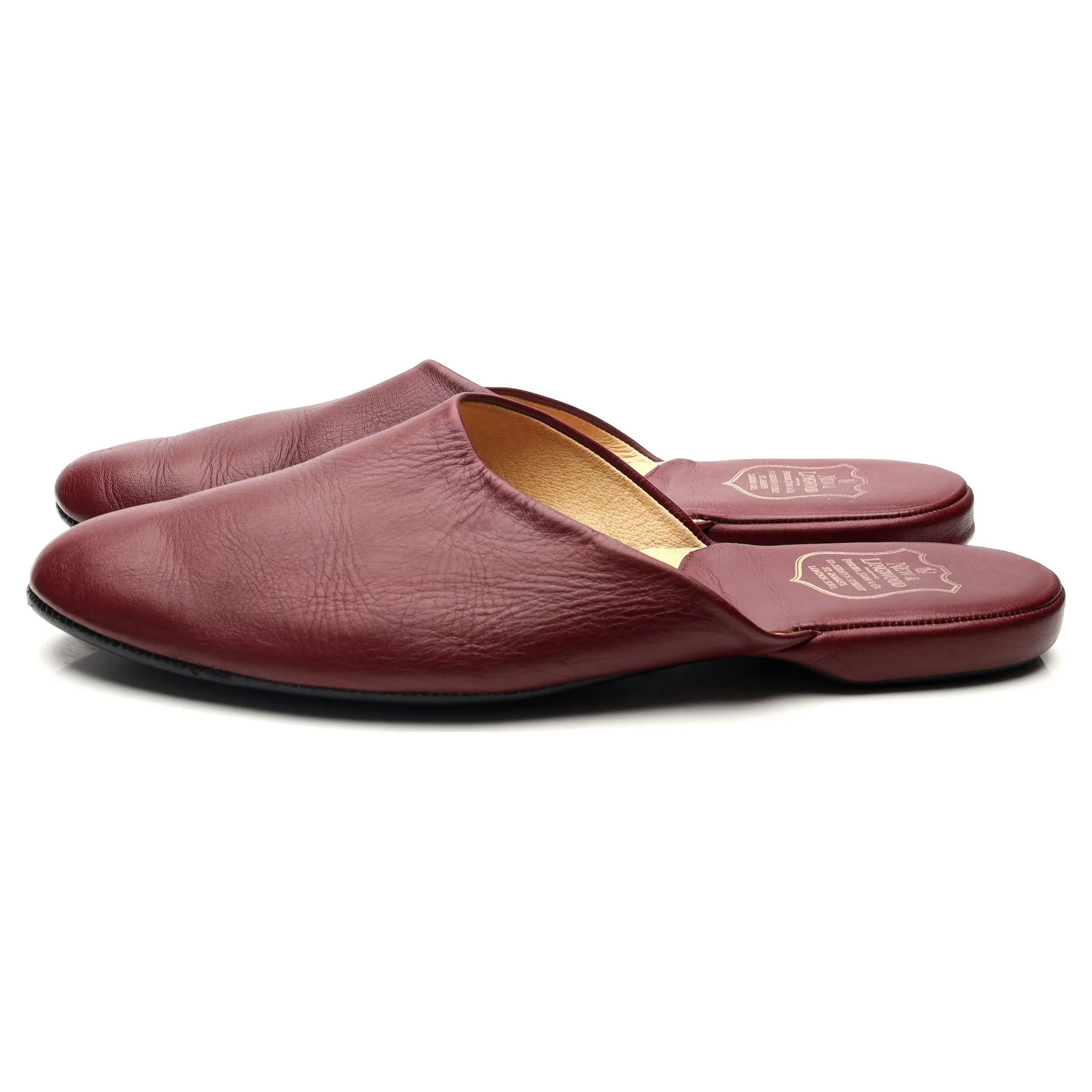 Burgundy Leather Slippers UK 11